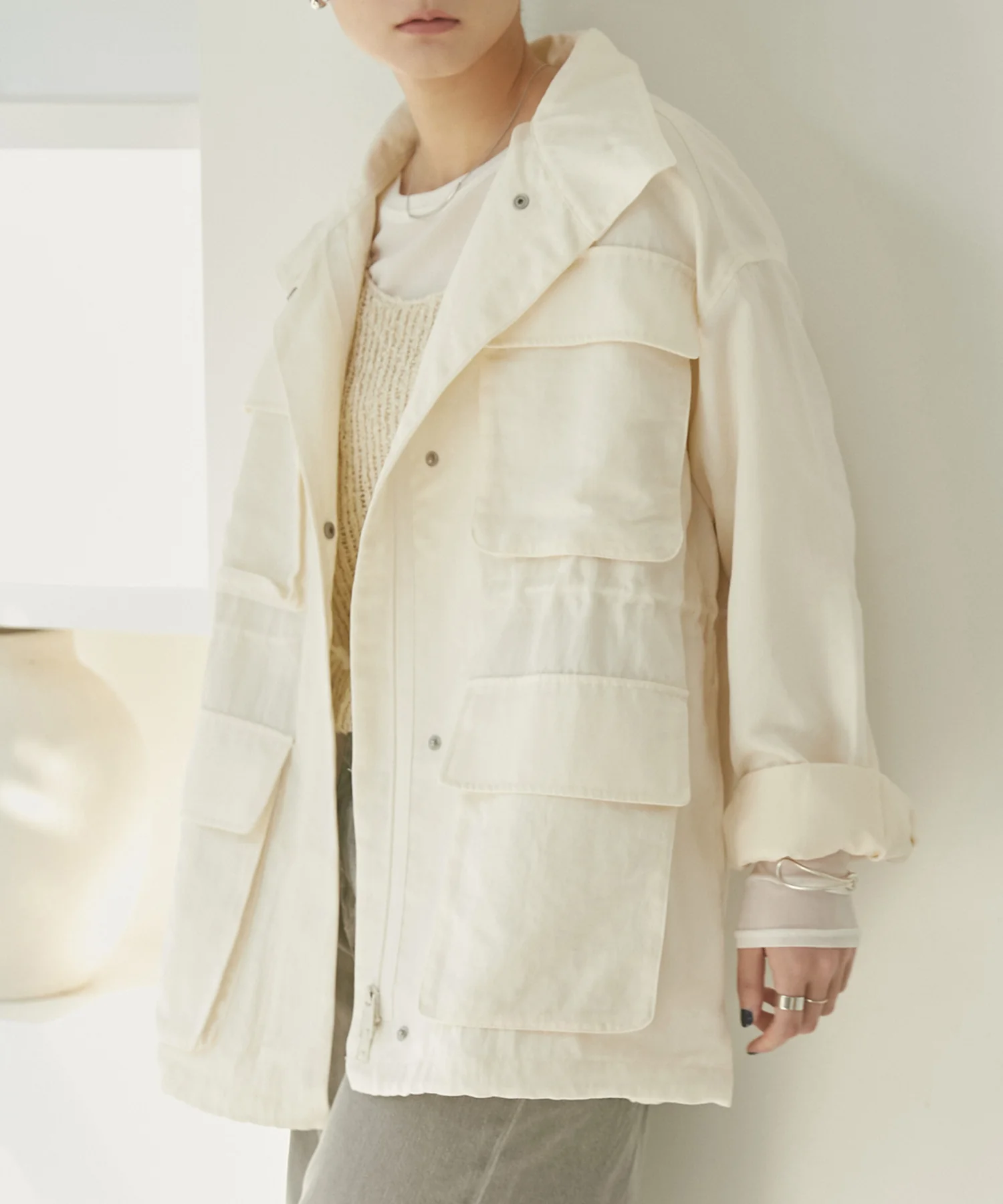 ナイロンツイル フィールドブルゾン