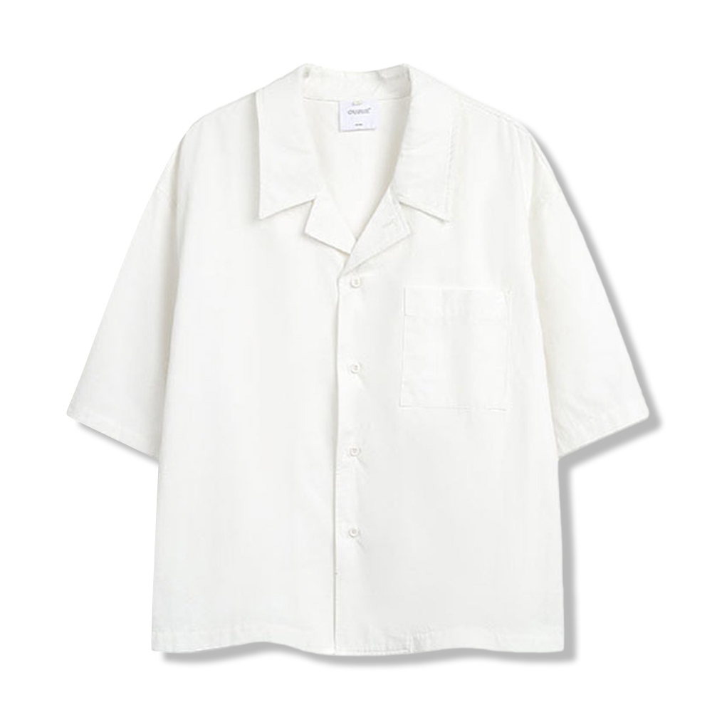 コットンオープンカラーシャツ　3色展開