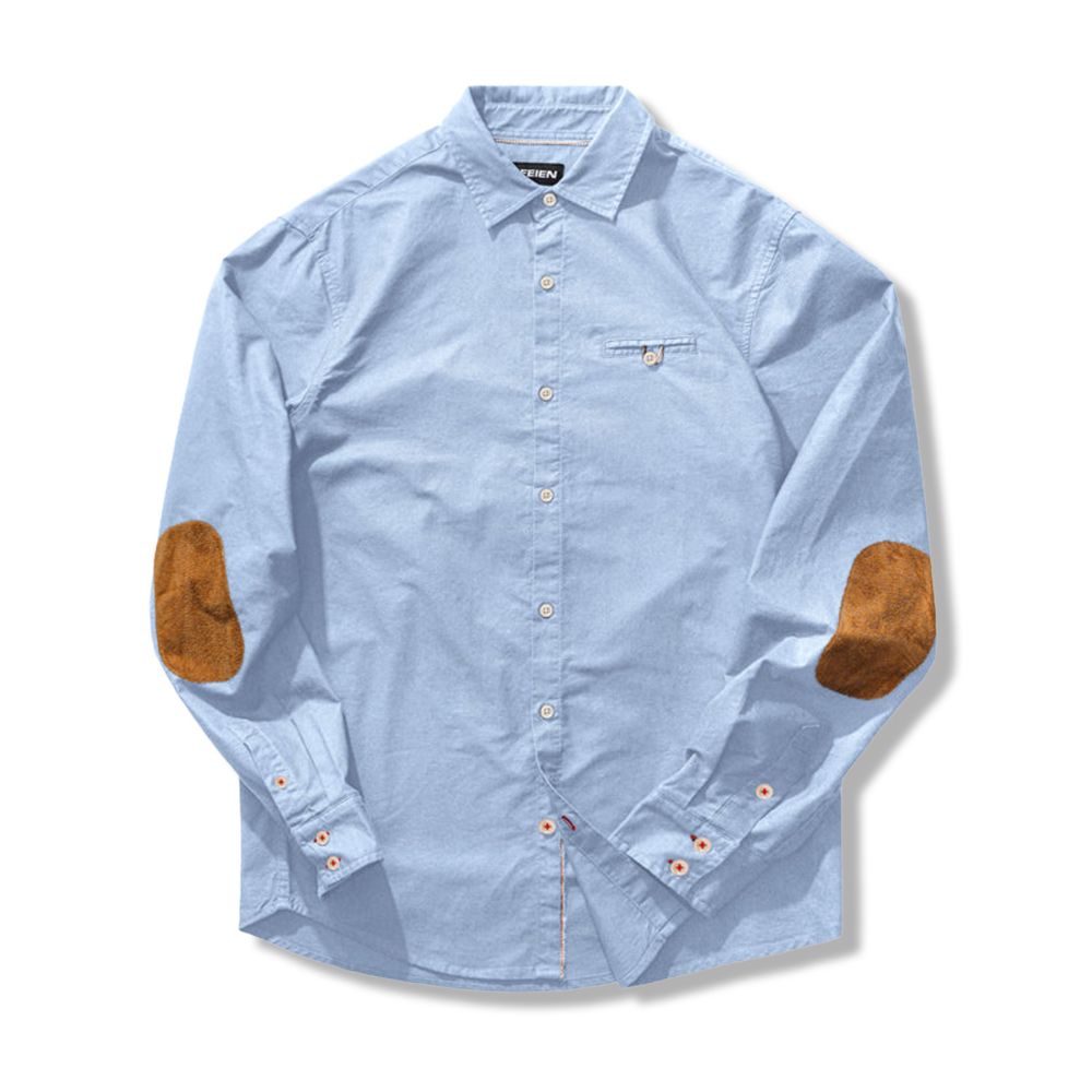 スエード調エルボーパッチ　オックスフォードシャツ