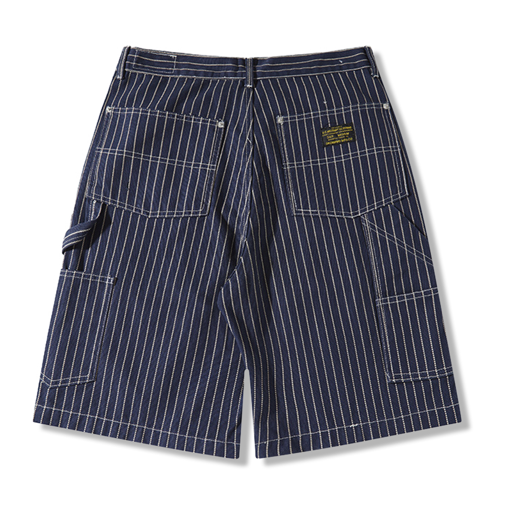 アメカジ　WABASHストライプカーゴショートパンツ