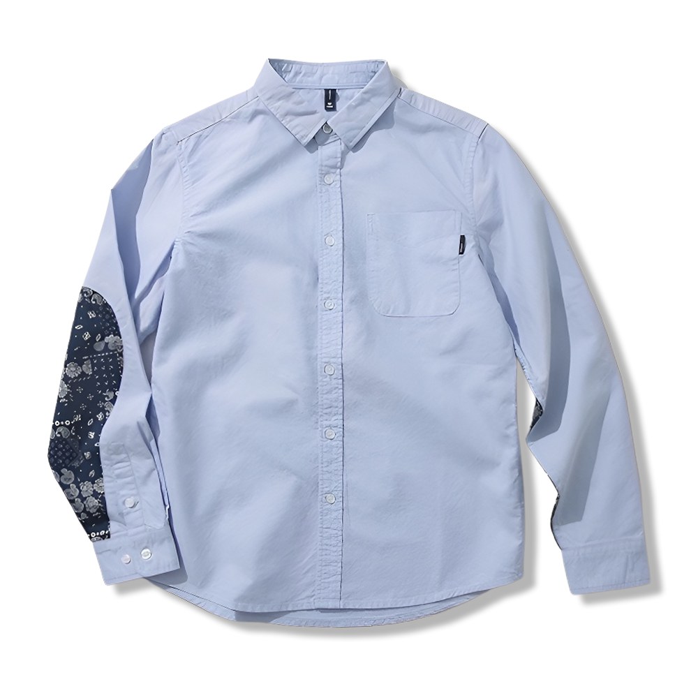 エルボーパッチペイズリー柄　オックスフォードシャツ