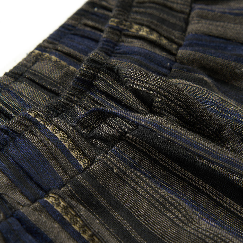 和風先染め　落ち感のあるワイドパンツ