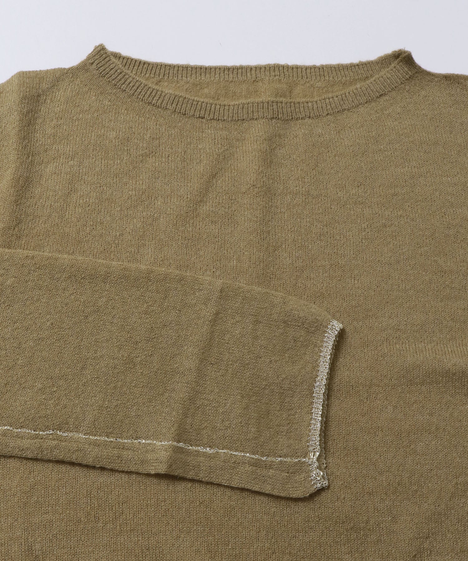 【WEB限定/別注】ラメライン入り ウールミックスシアーニット