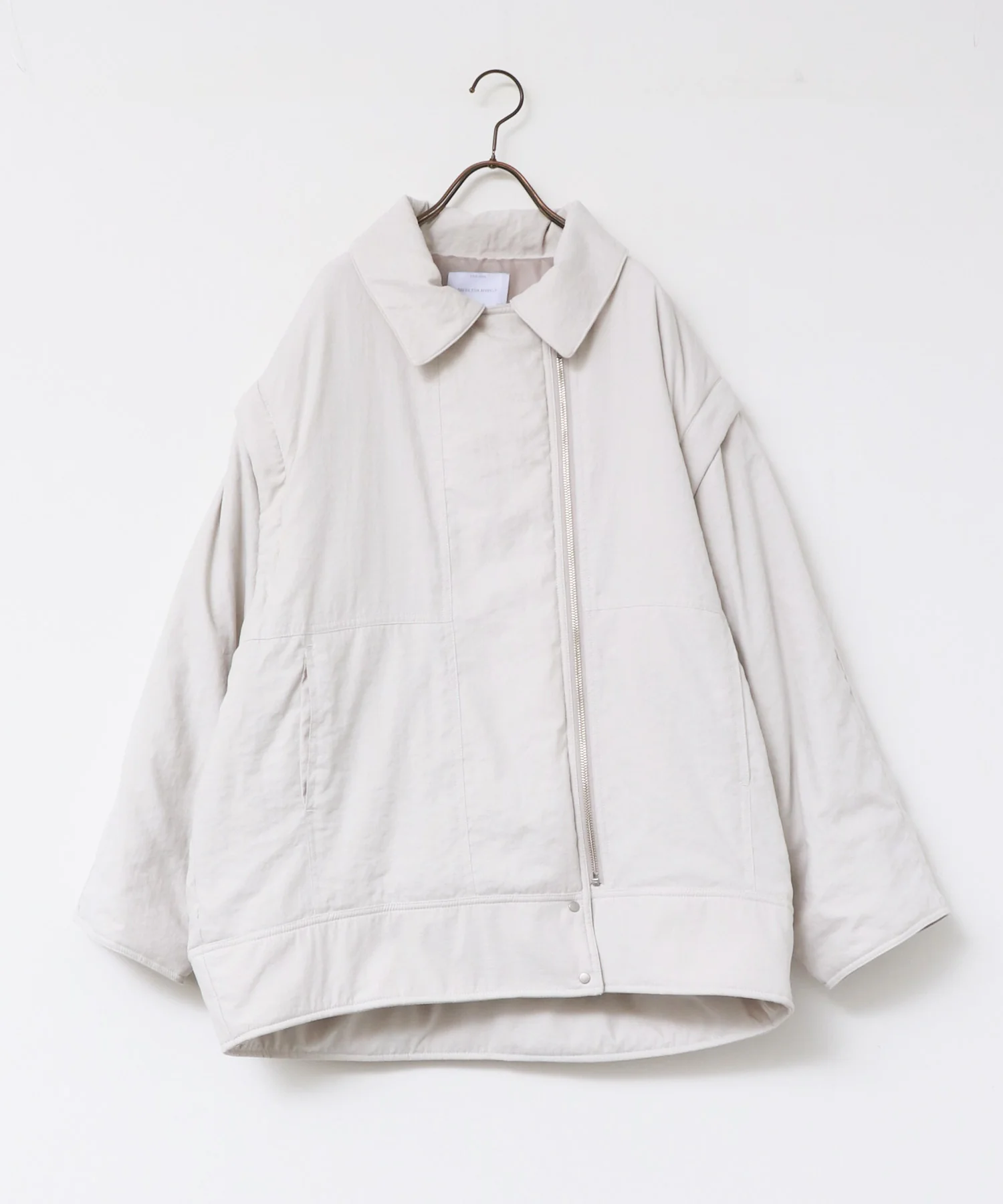 袖取り外し2way 中綿ライダースコート