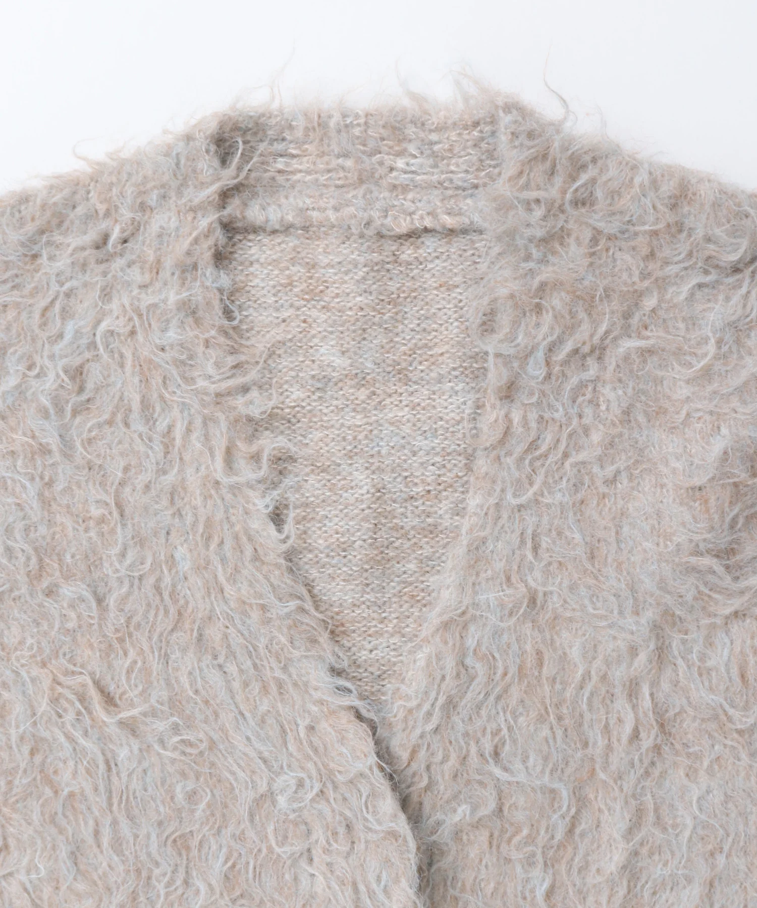 起毛シャギー ニットカーディガン