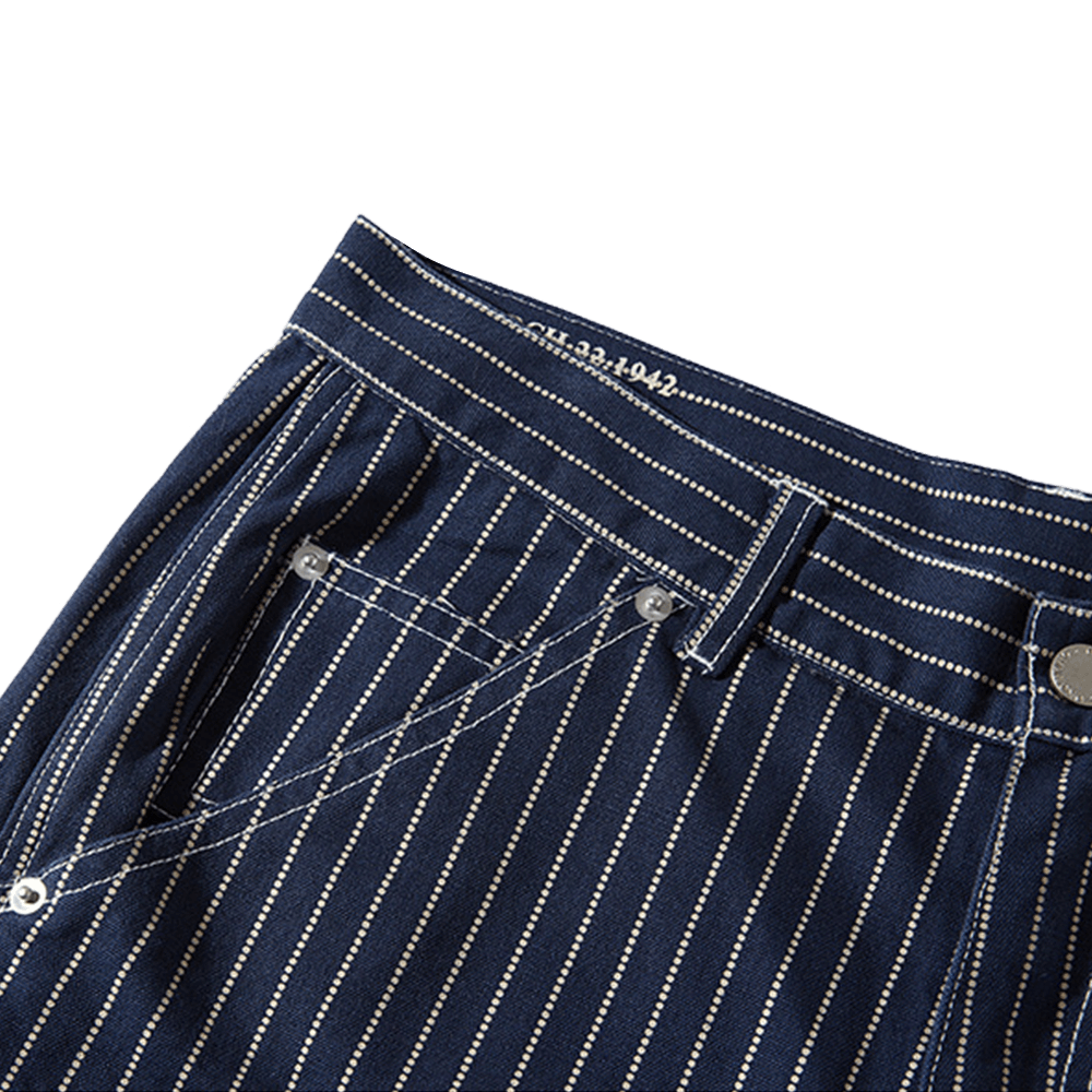 アメカジ　WABASHストライプカーゴショートパンツ