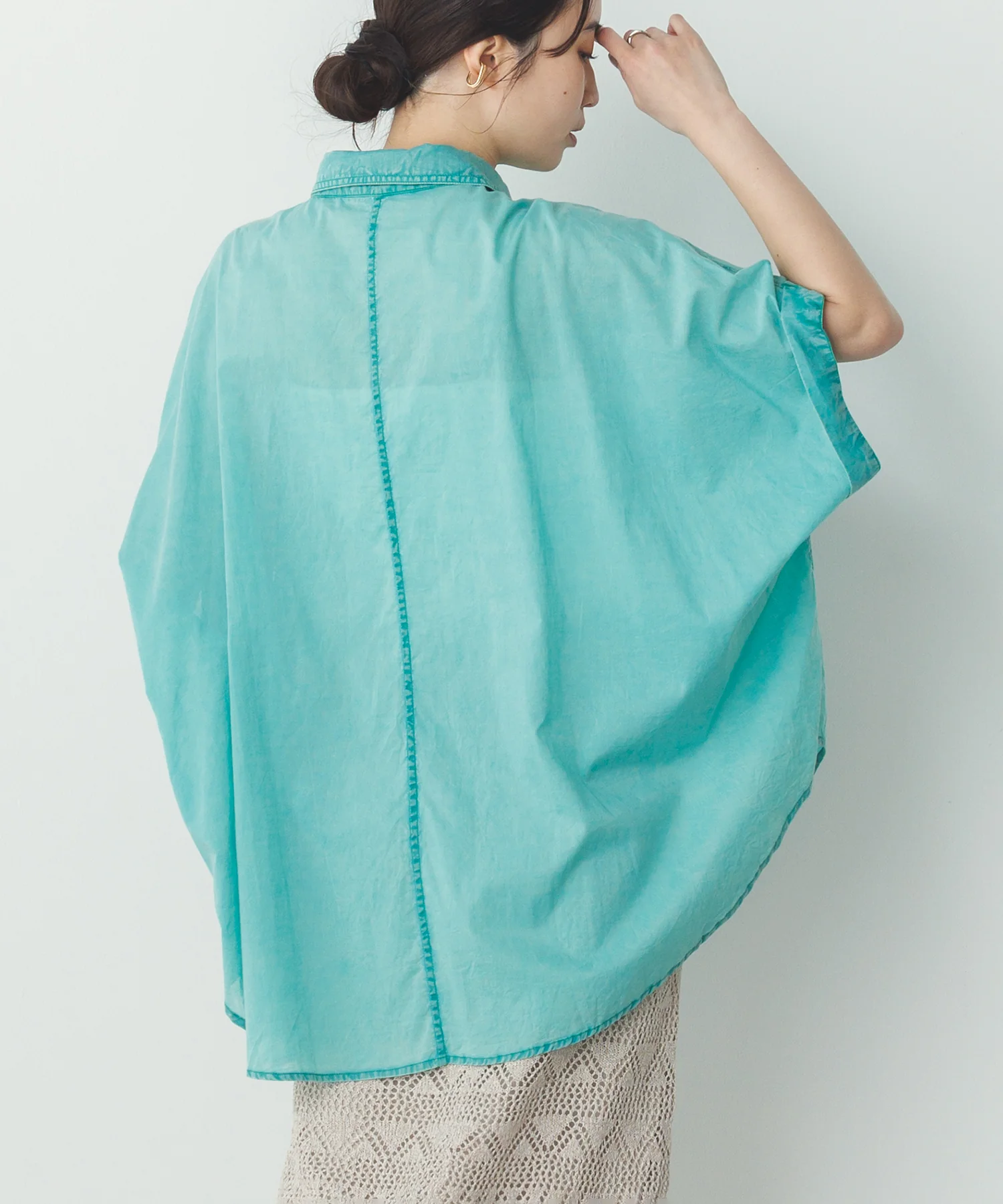 コットンボイル 半袖シャツ