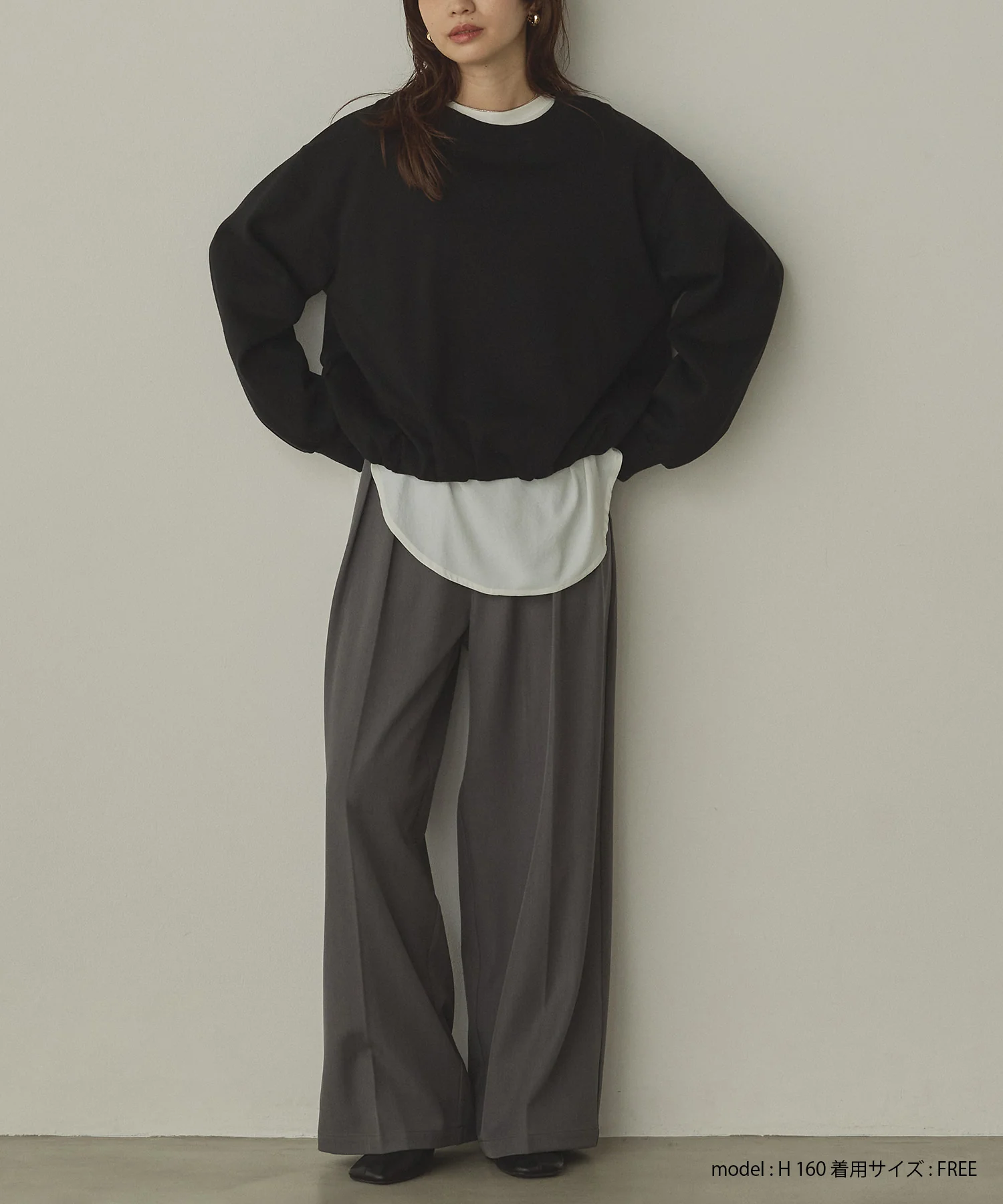 ポリツイル タックパンツ