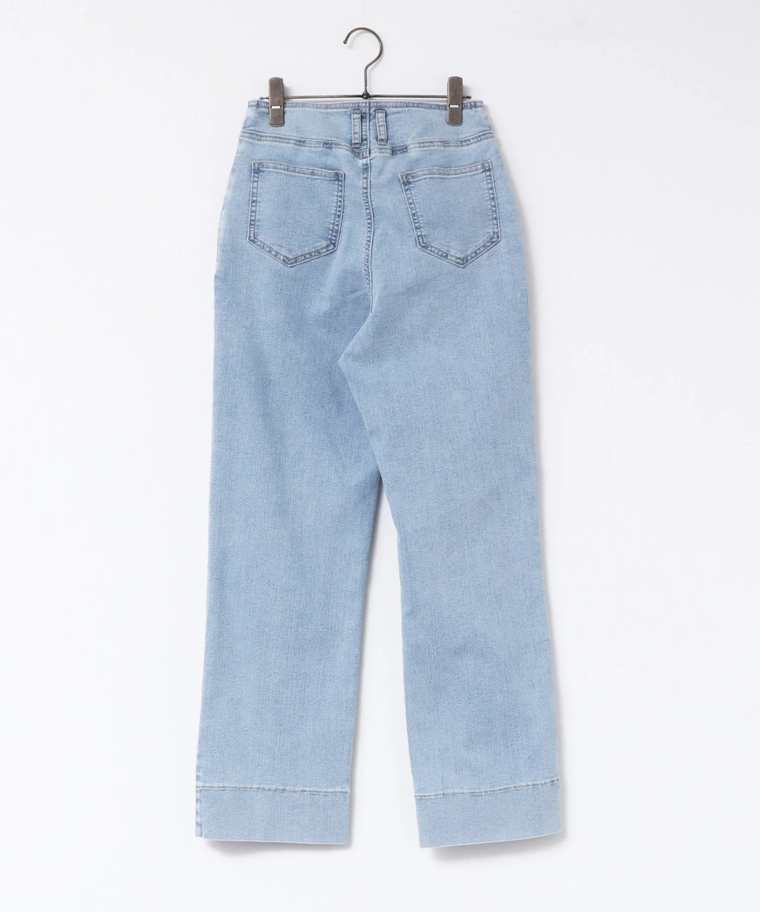 デニム/ツイルストレートパンツ