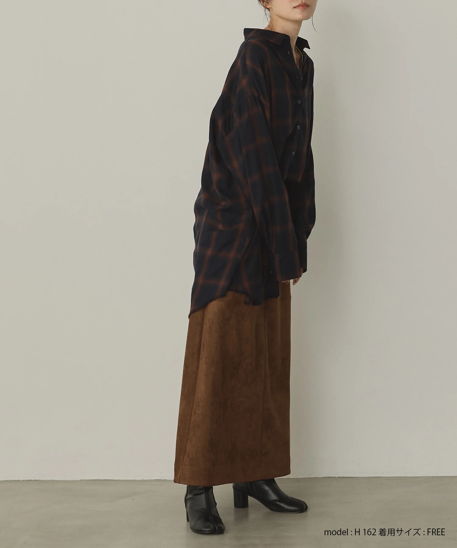 オンブレチェック オーバーシャツ