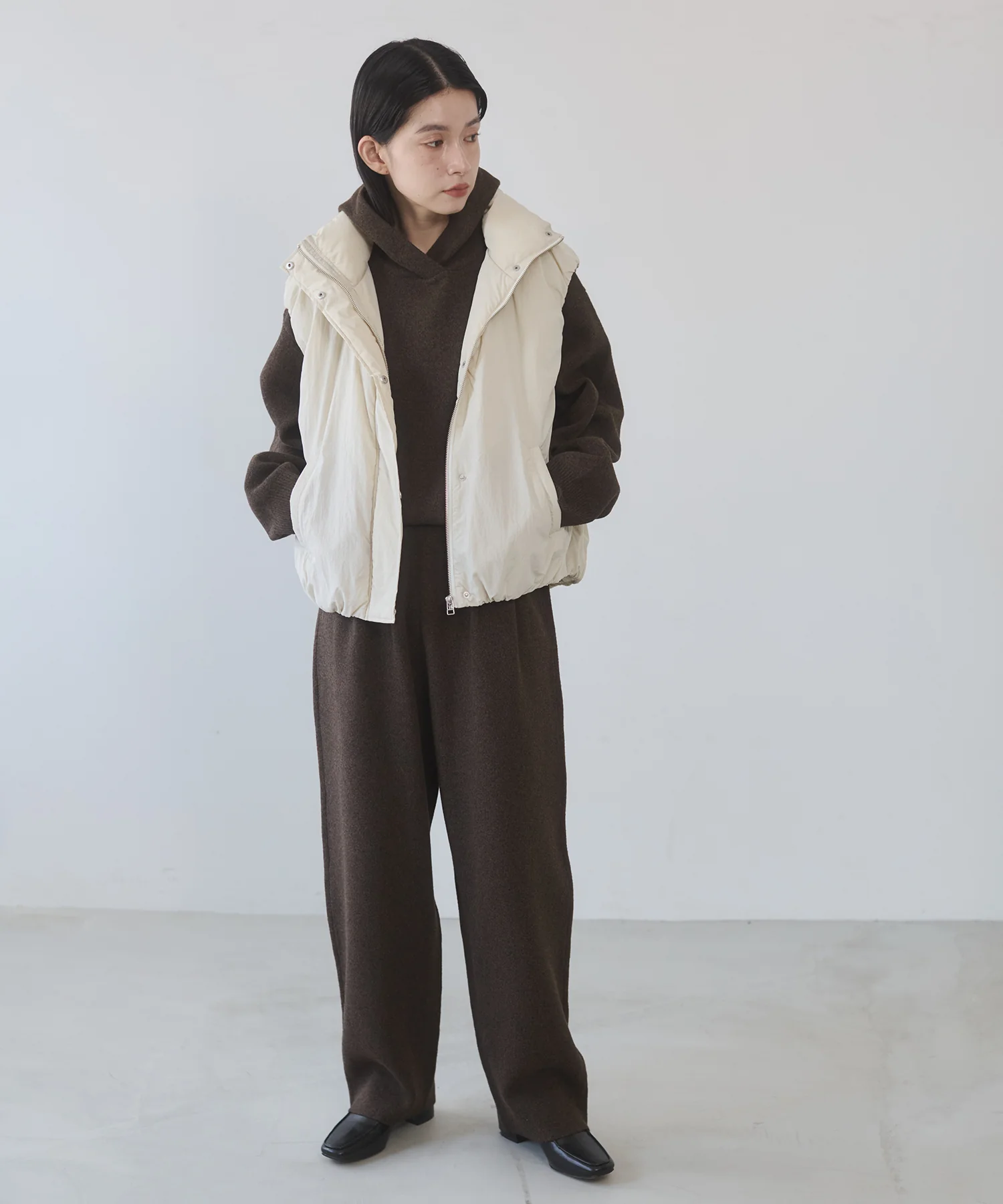 ニット ワイドパンツ