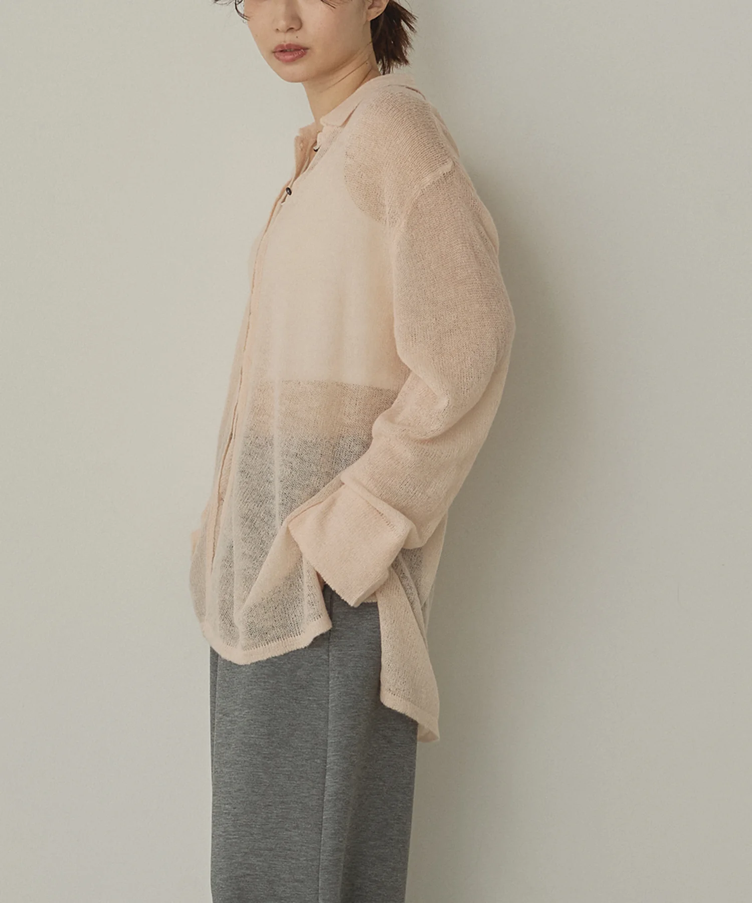 アルパカニット シアーシャツ