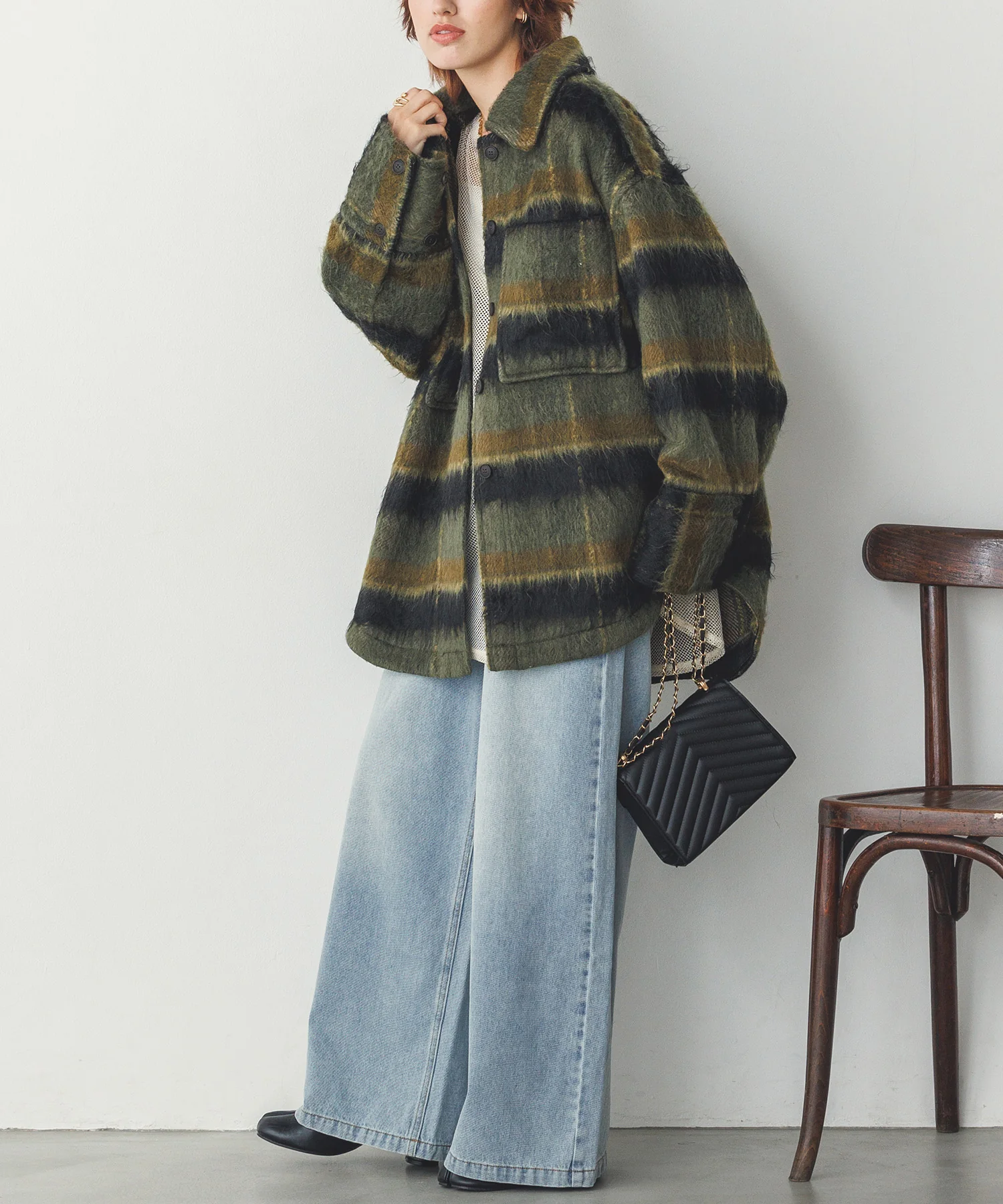 オーバーシャツブルゾン