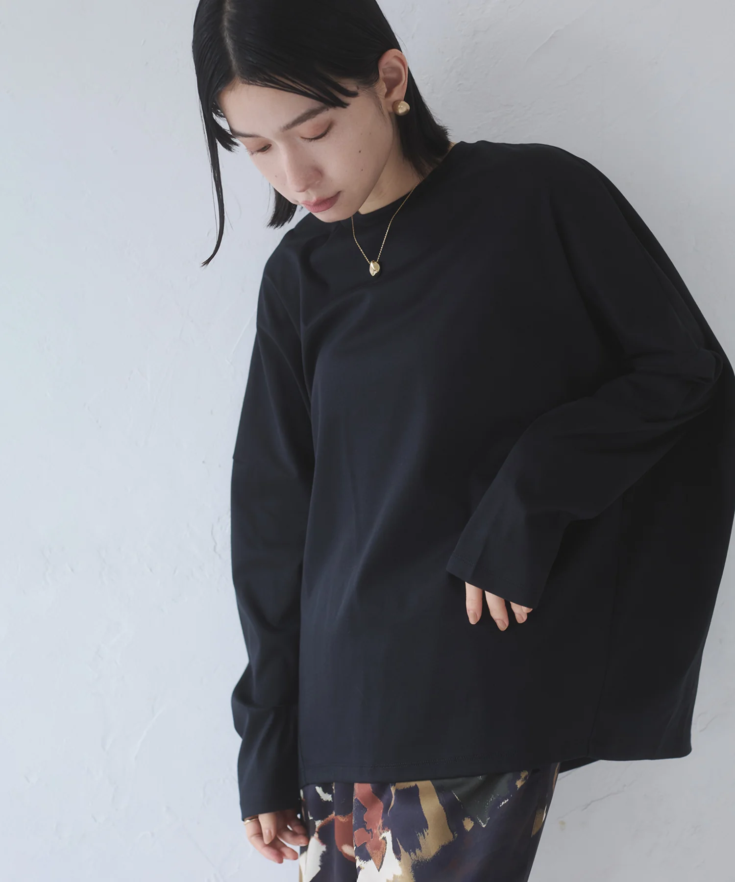 コクーンシルエット ロンT