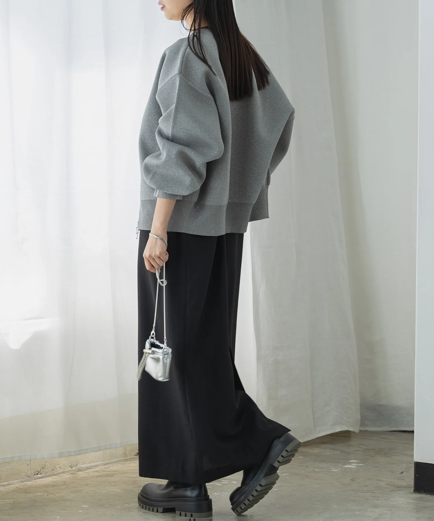 【WEB限定/別注】ジップショートカーディガン