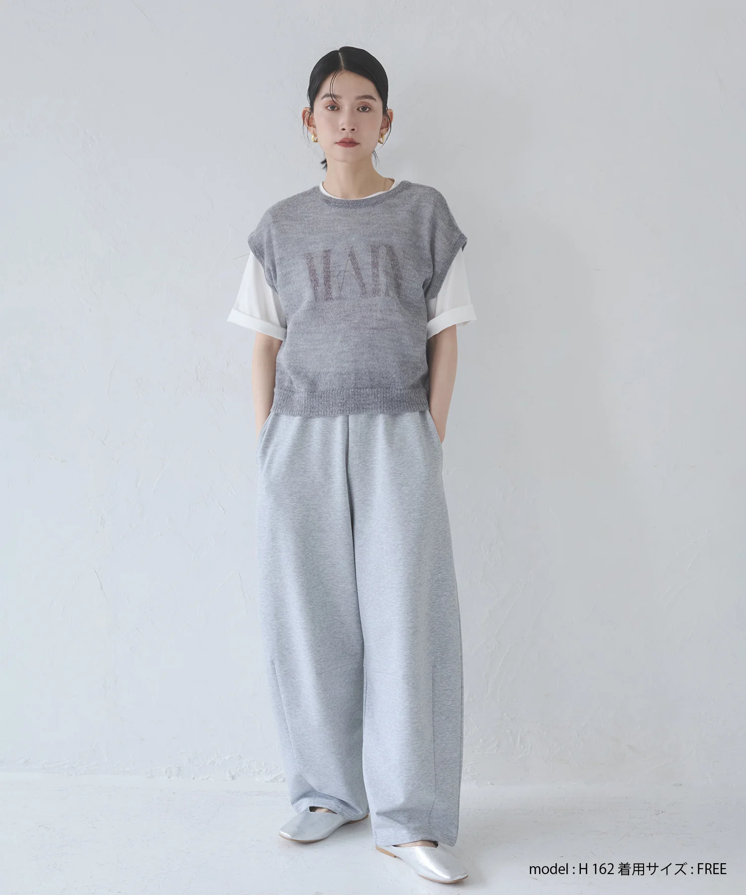 前後2WAY バックリボンシアーニット