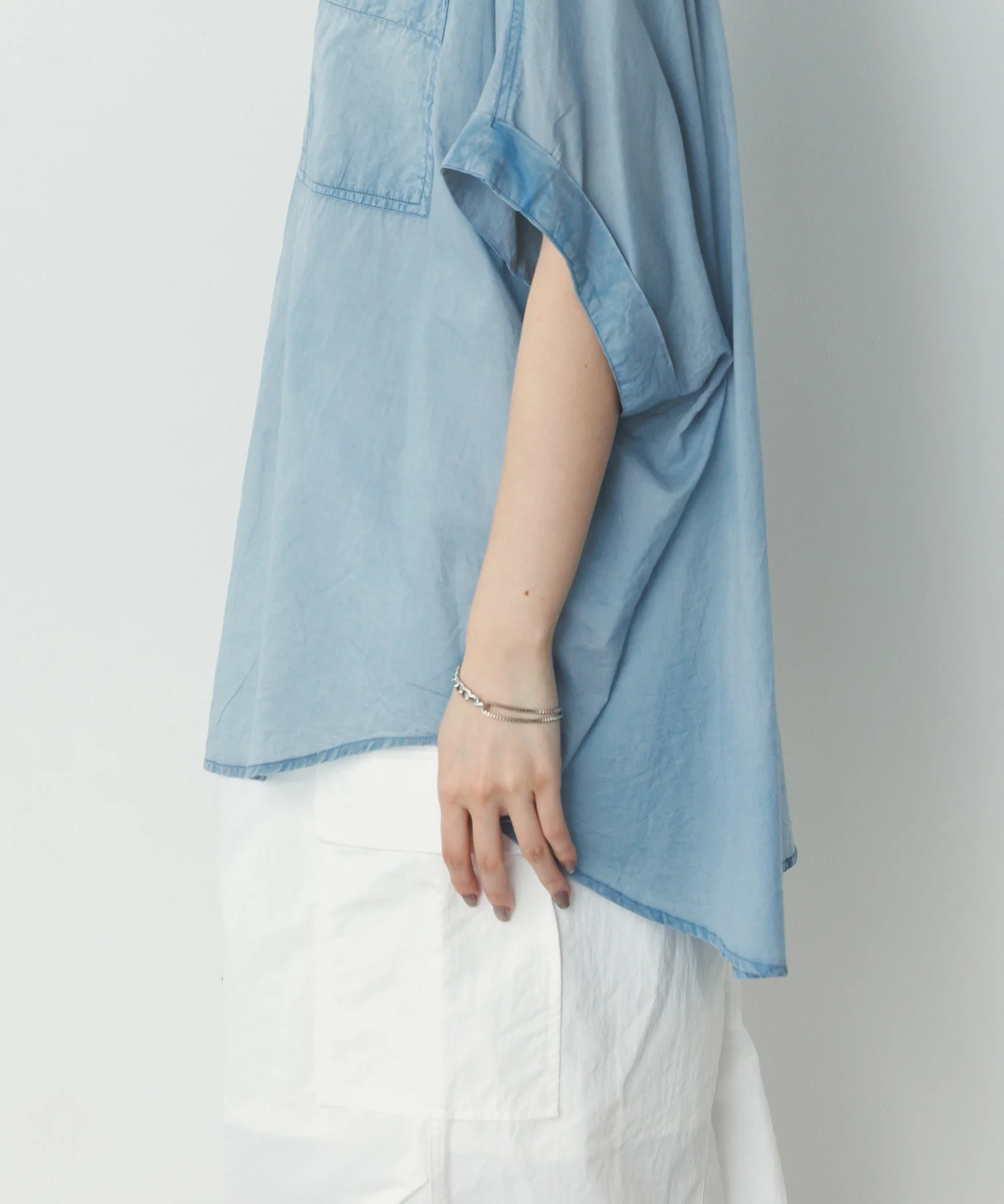 コットンボイル 半袖シャツ