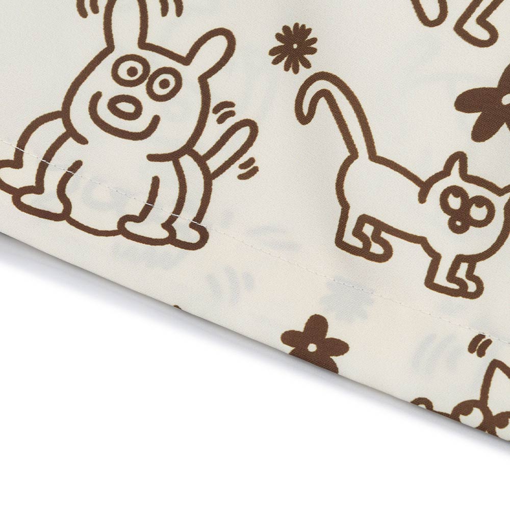 「マイペット」シンプルイラスト切り替え半袖Tシャツ