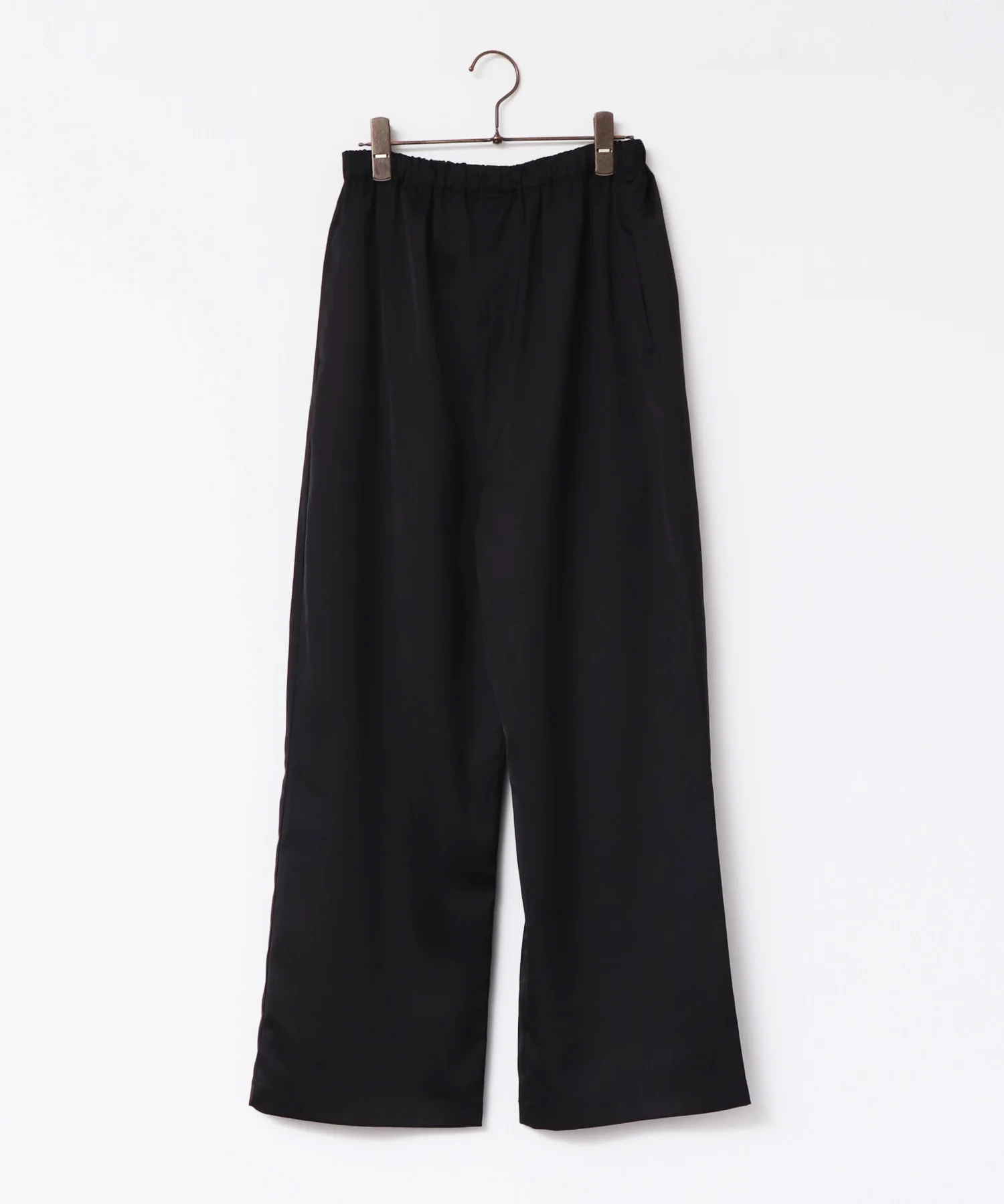 サテン ストレートイージーパンツ