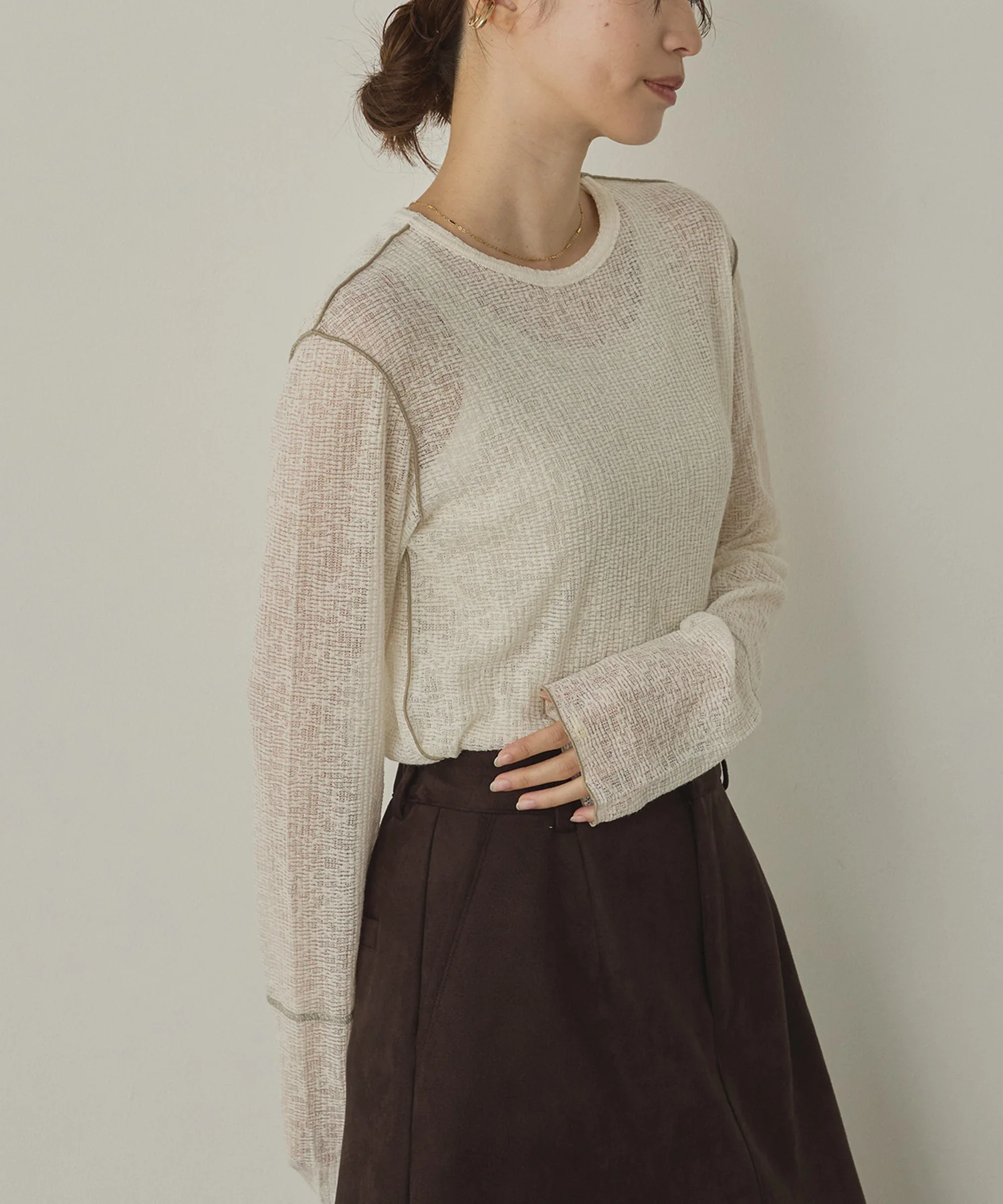 【新色追加】配色メロウ シアートップス