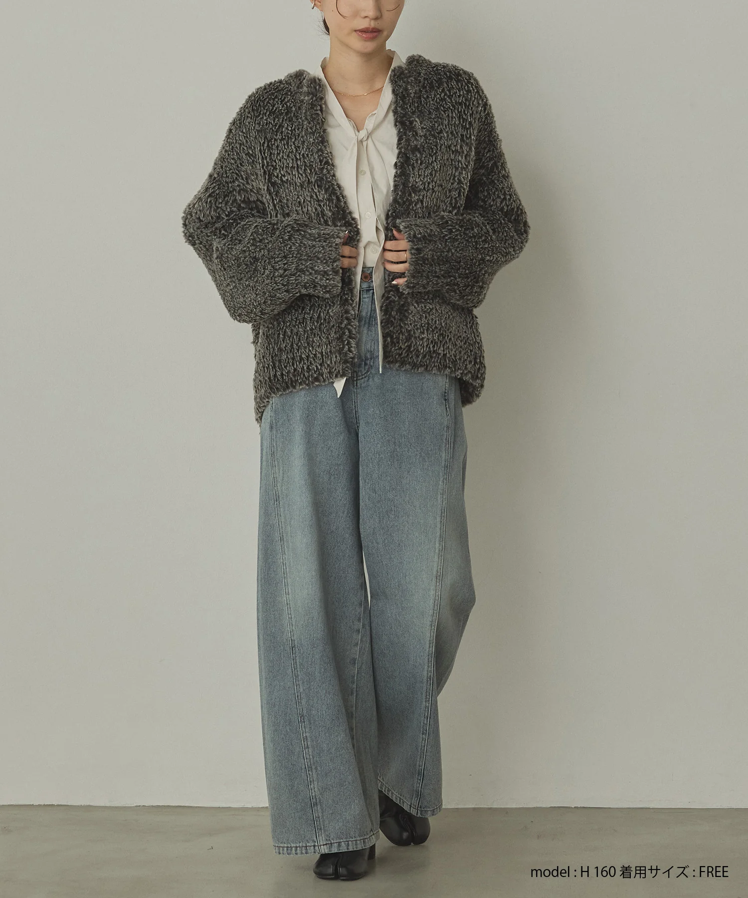 ファー ニットコート