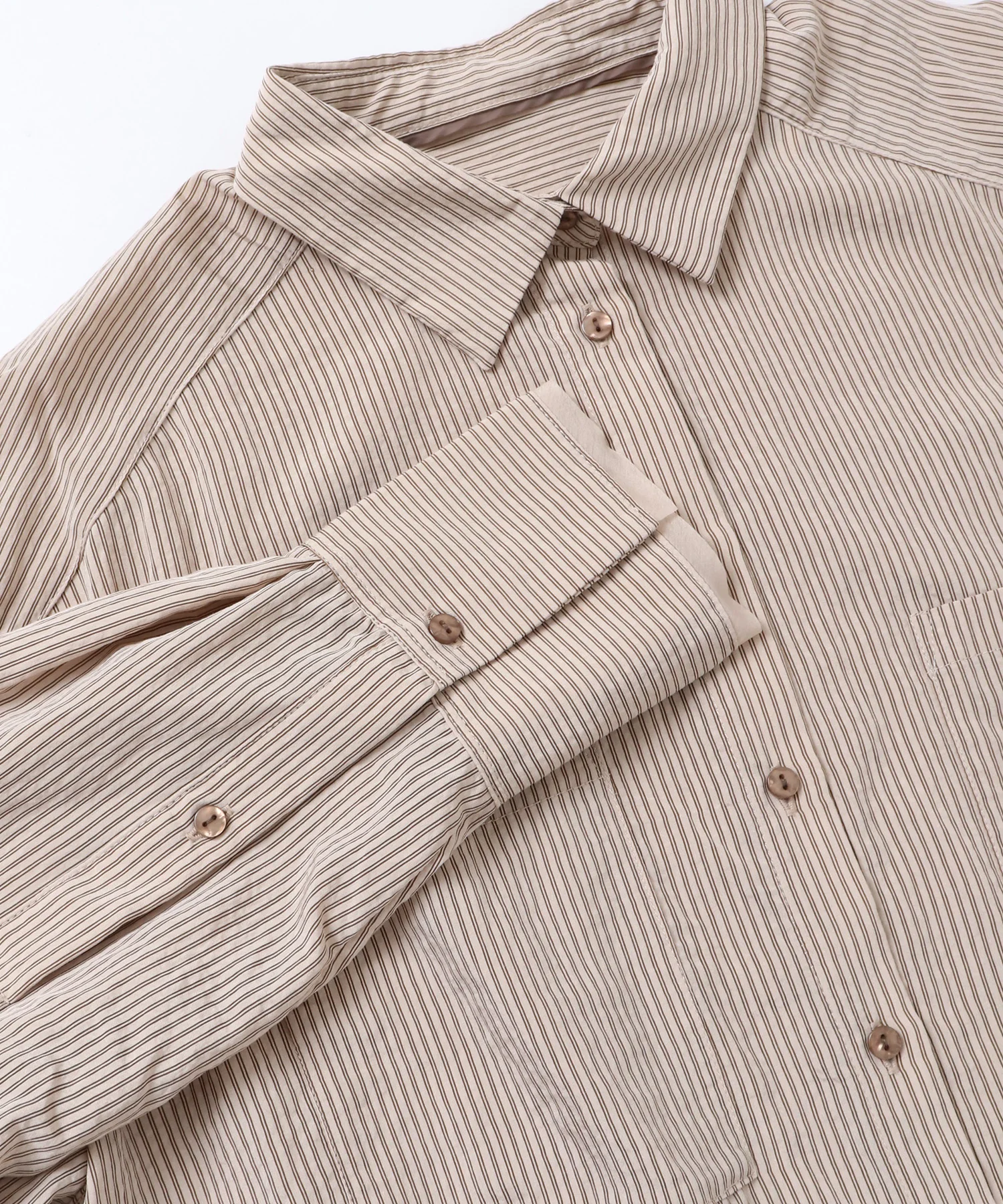 ツヤストライプ オーバーシャツ