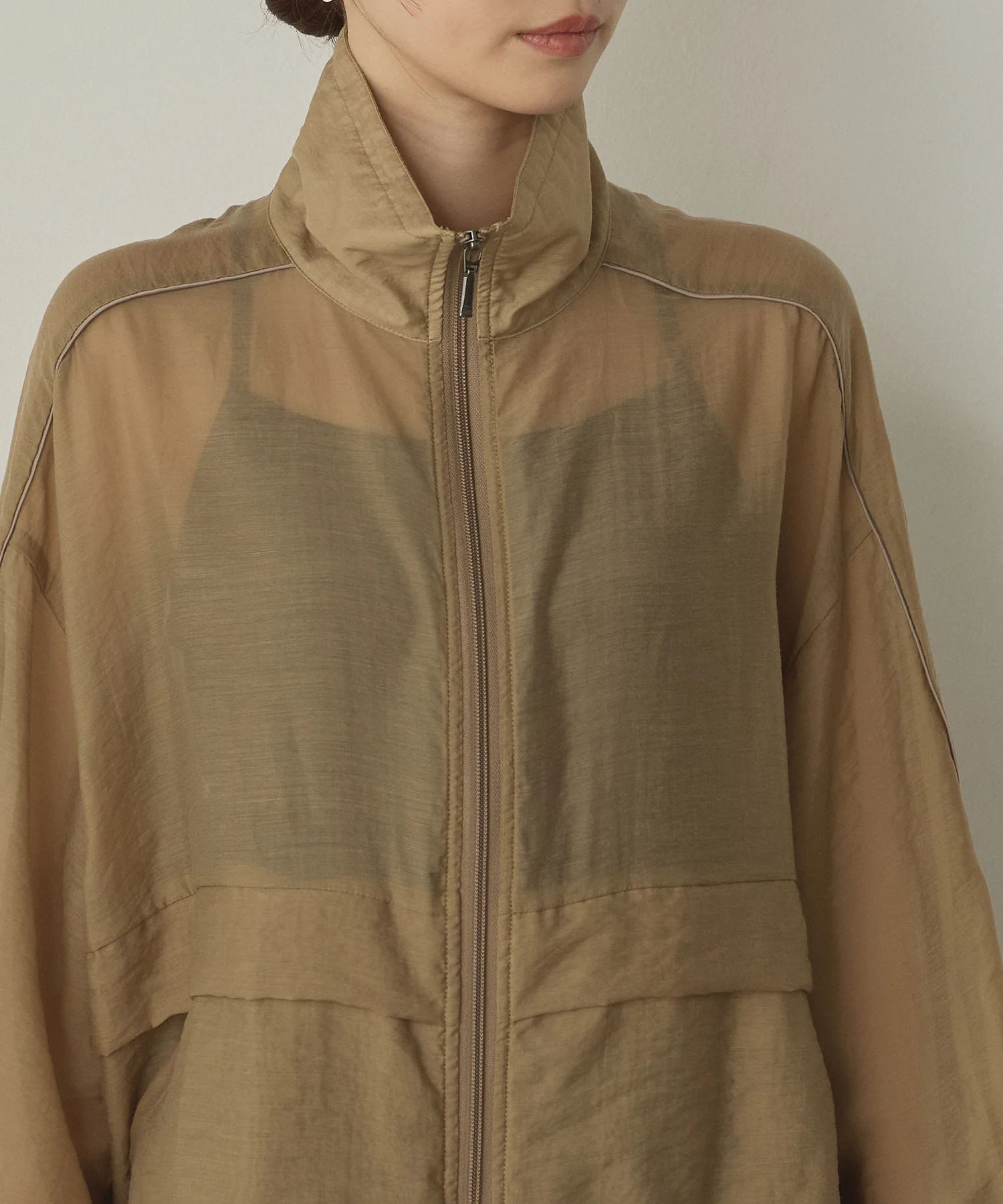 セルロース ナイロンシアー Wジップブルゾン