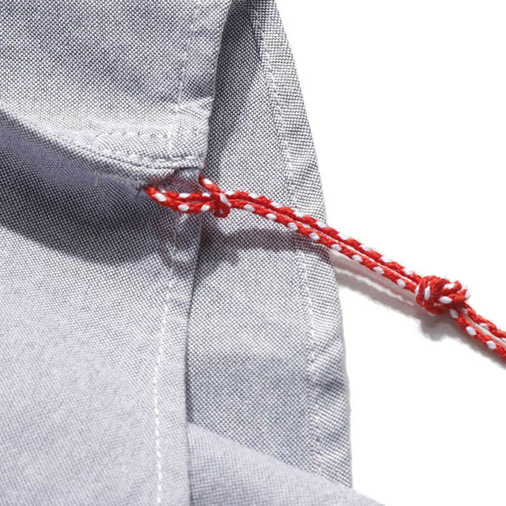 クリーンフィット刺繍　オックスフォードレッドテープ付き長袖シャツ