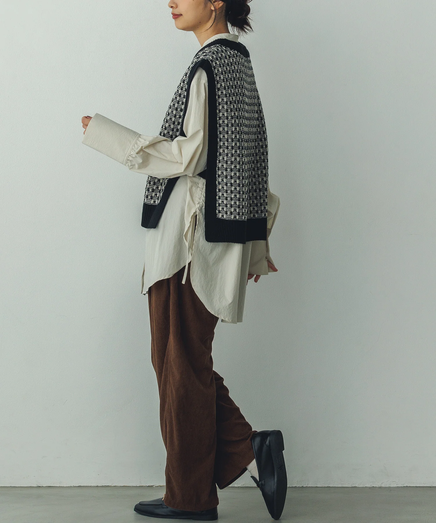 コーデュロイ コクーンパンツ