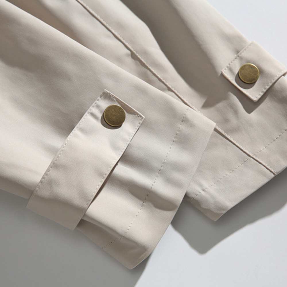 コーデュロイ切り替えブリティッシュハンティングジャケット　ミディアムロング