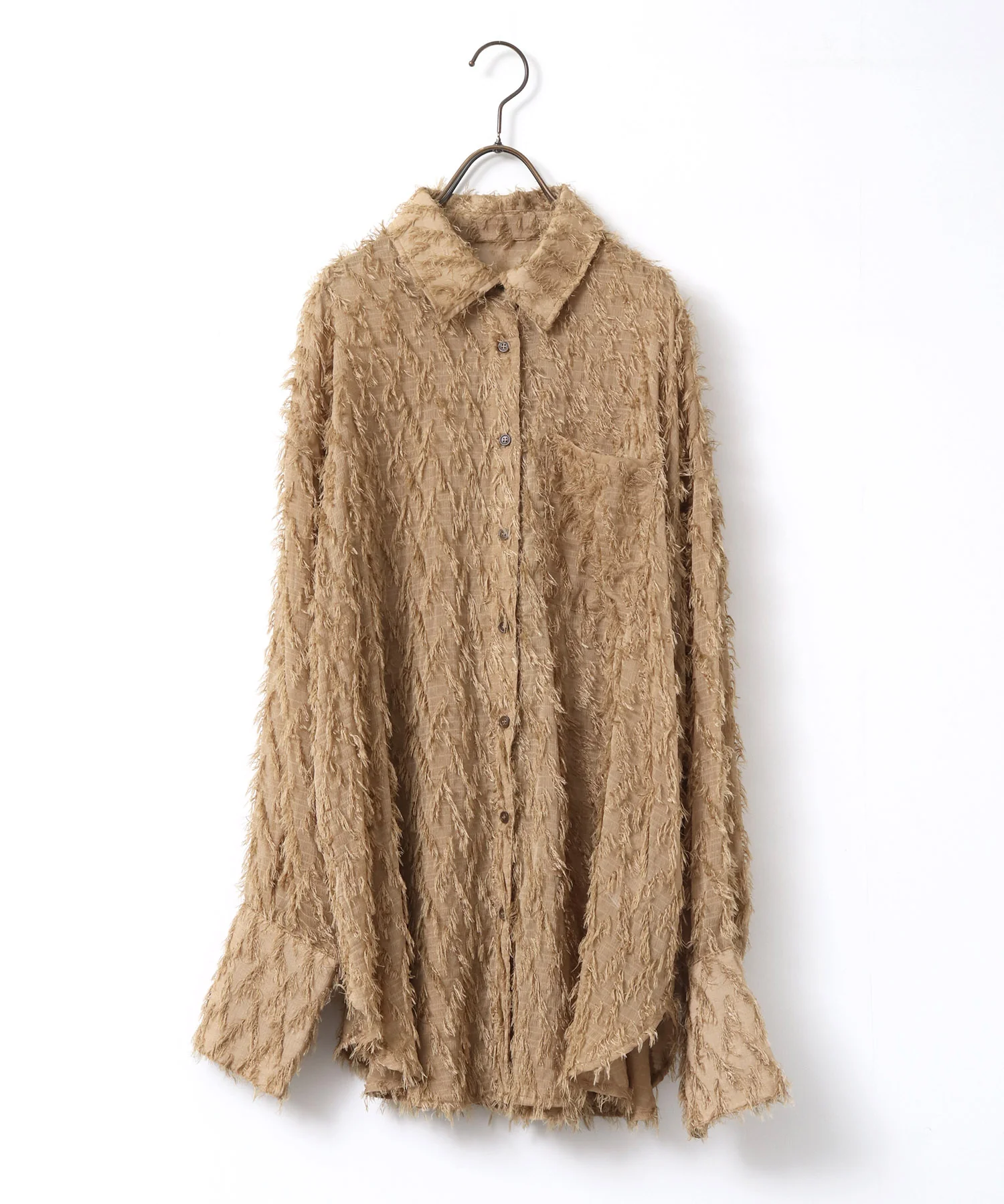 フェザーライク オーバーシアーシャツ