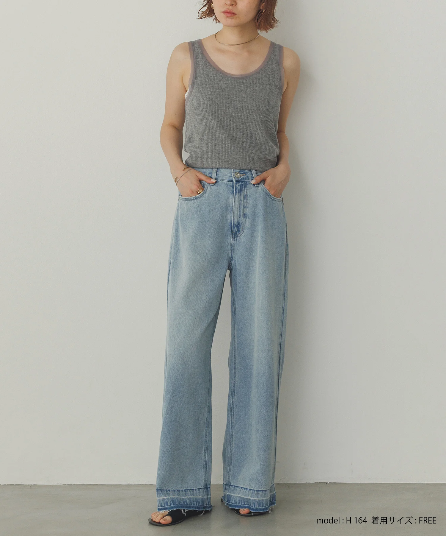 オーバーダイ デニムバギーパンツ