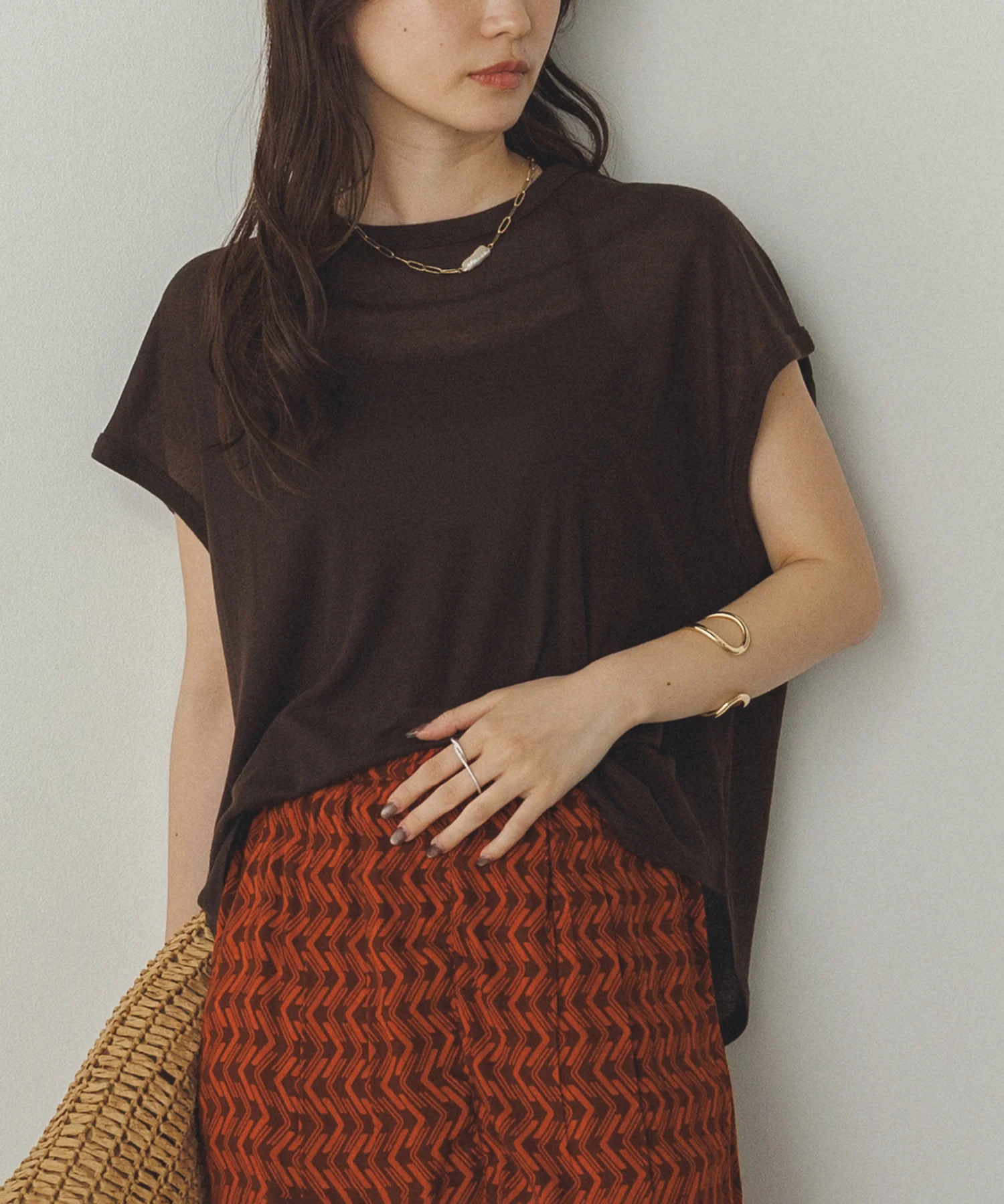 オーバーフレンチ シアーTシャツ