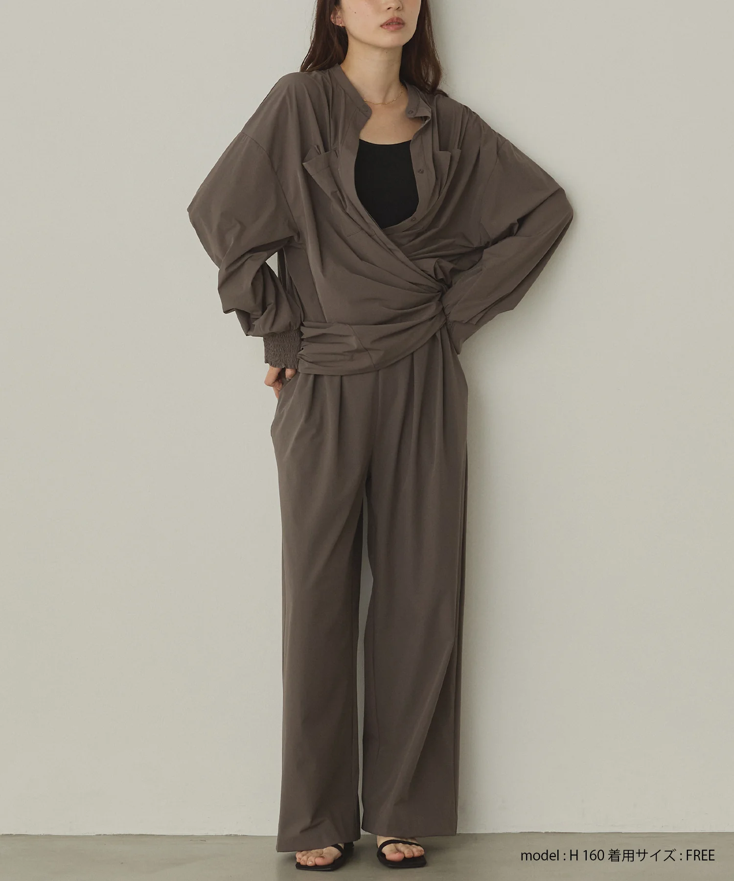 【新色追加】【接触冷感】2WAY カシュクールシャツ