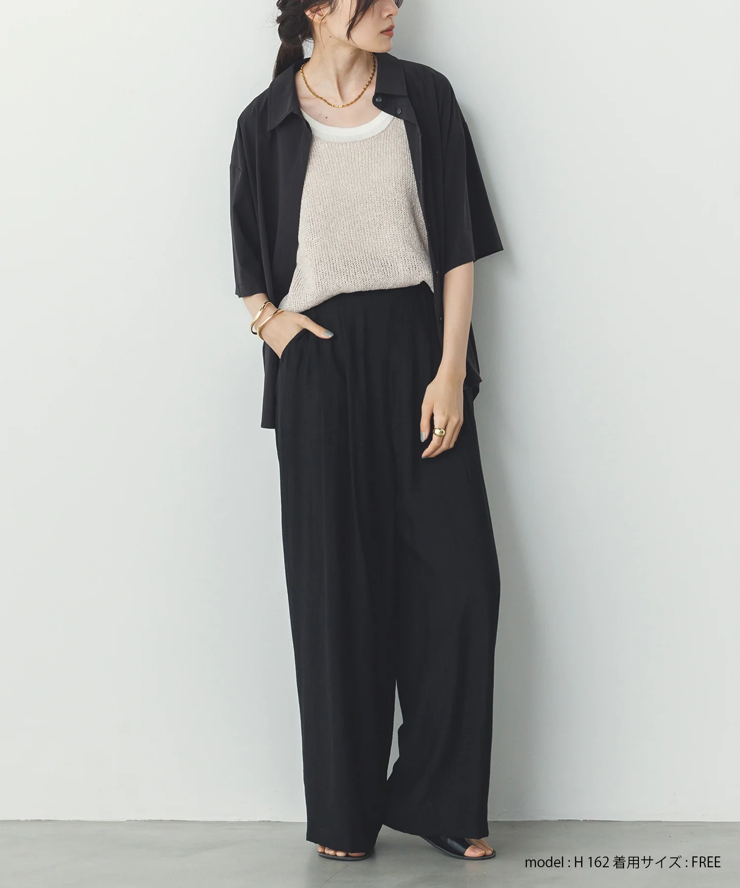 【新色追加】【接触冷感】 バックタックシャツ