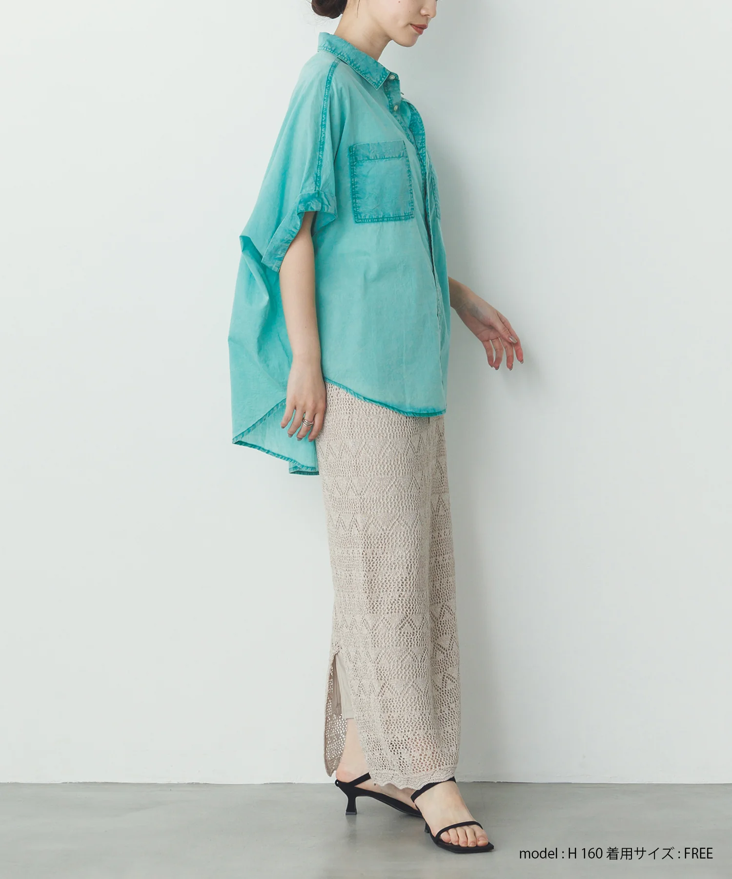 コットンボイル 半袖シャツ