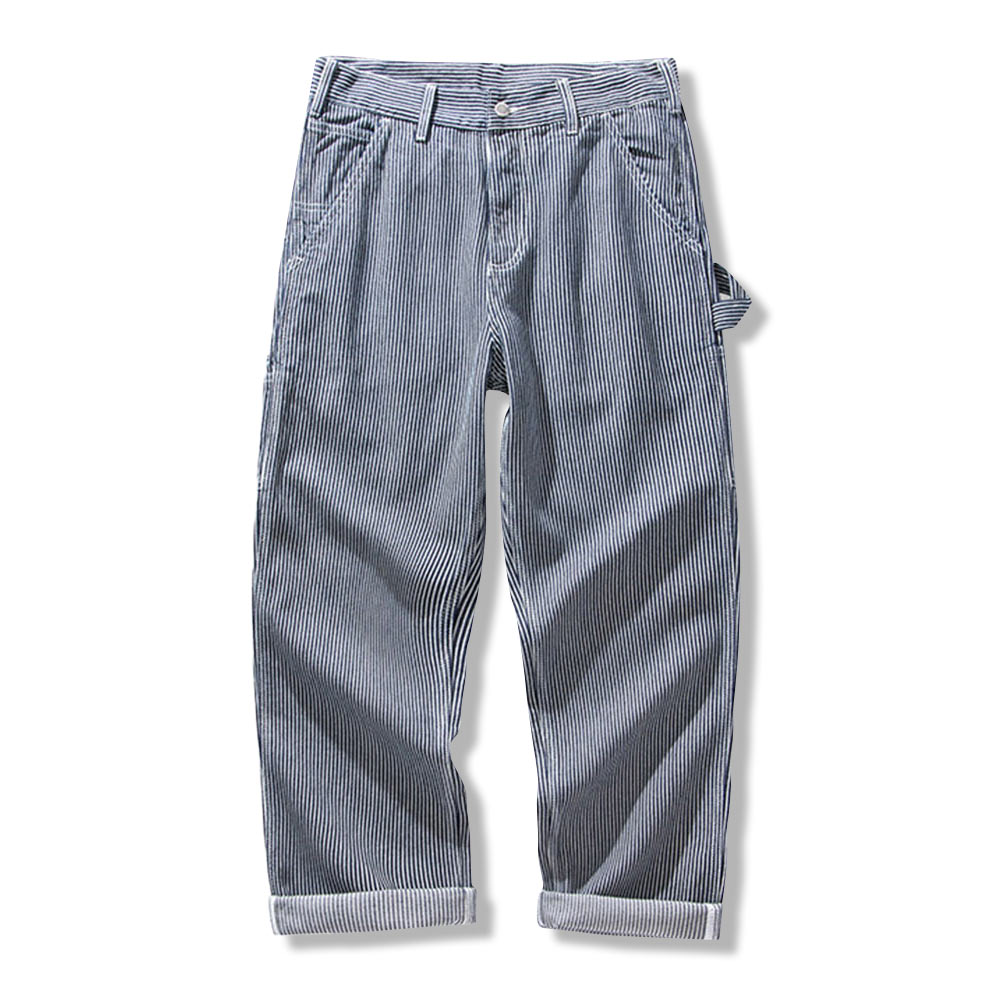 アメカジ　ストライプカーゴパンツ