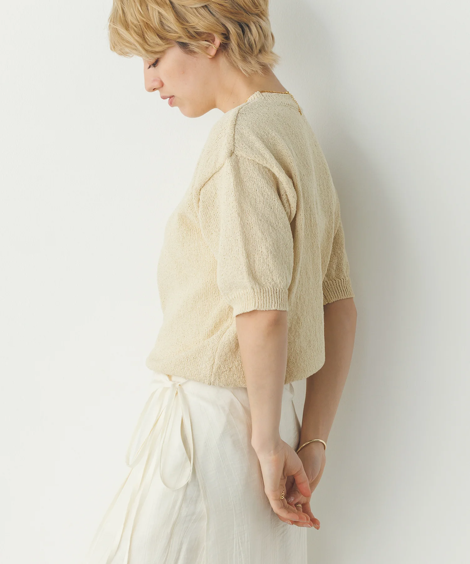 【別注】ハーフスリーブ サマーニット