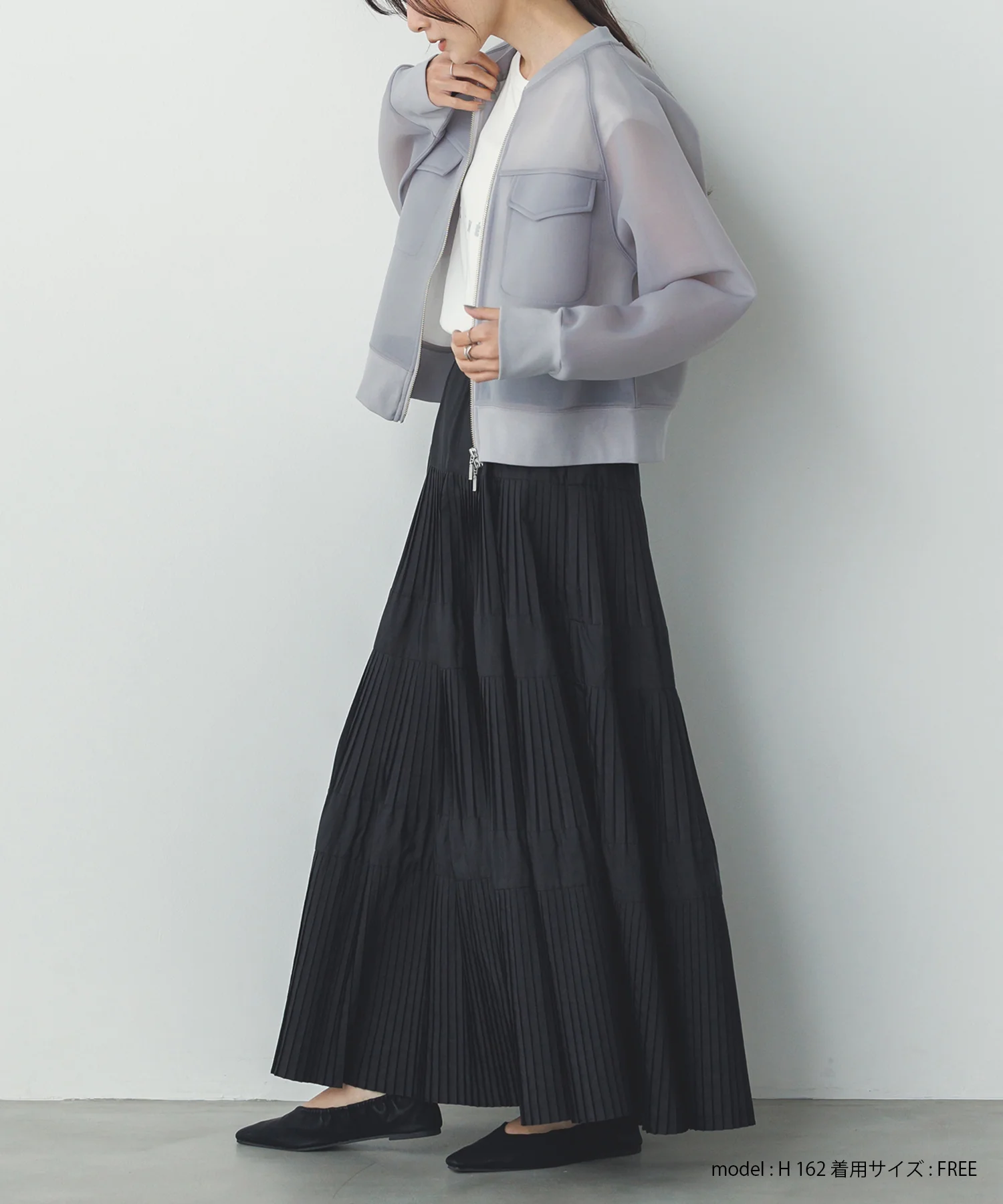 シアーダンボール ダブルジップブルゾン