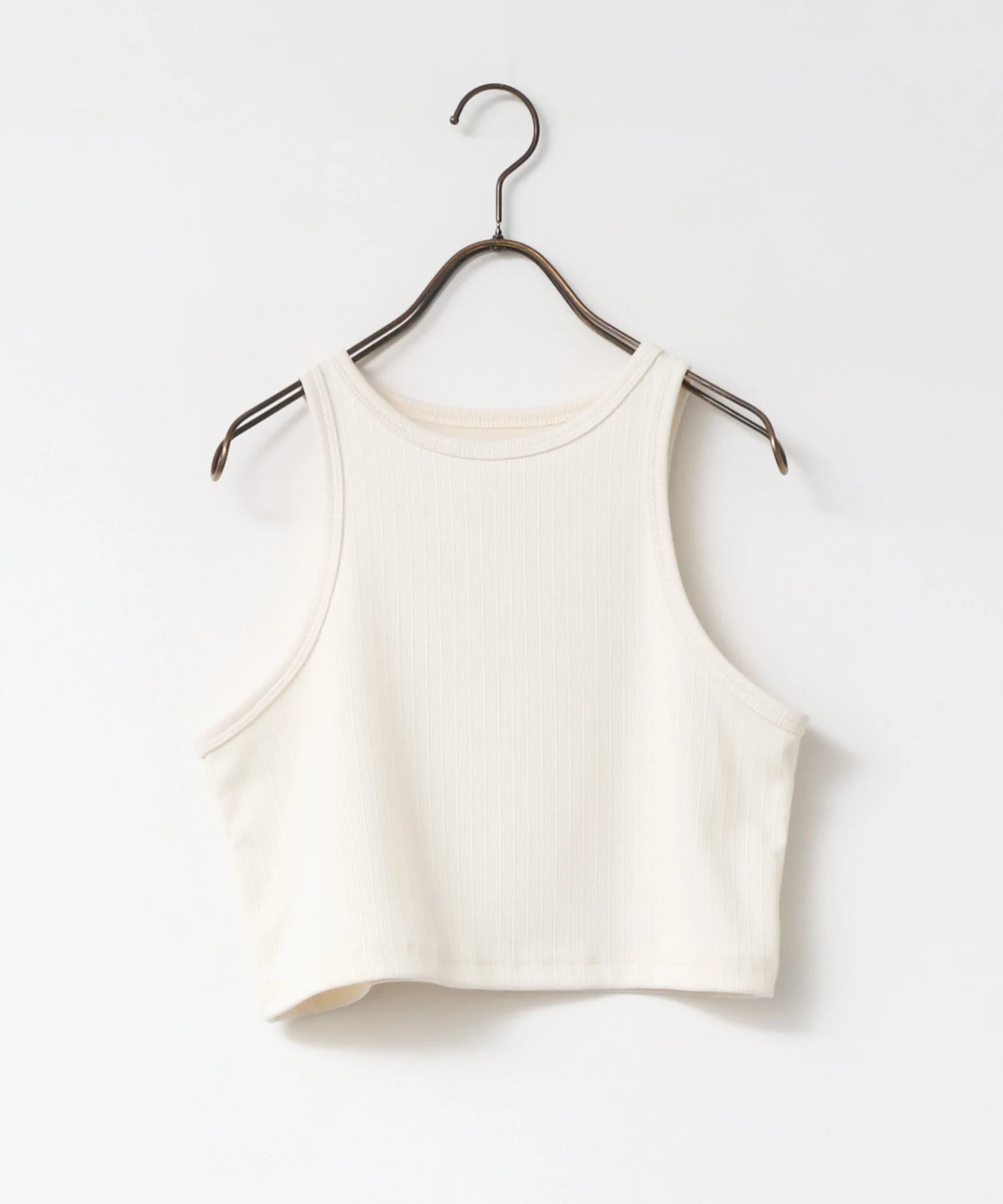 2枚重ね リブタンクトップ