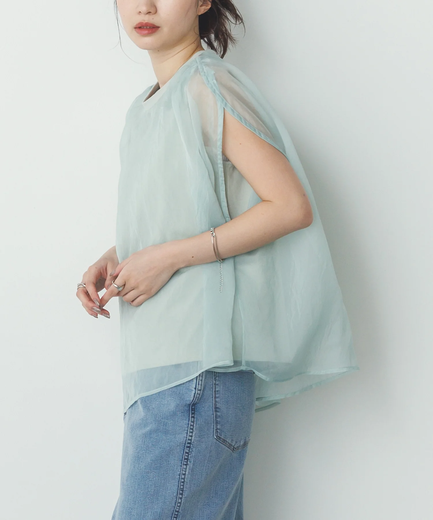 ニュアンス シアーレイヤードトップス