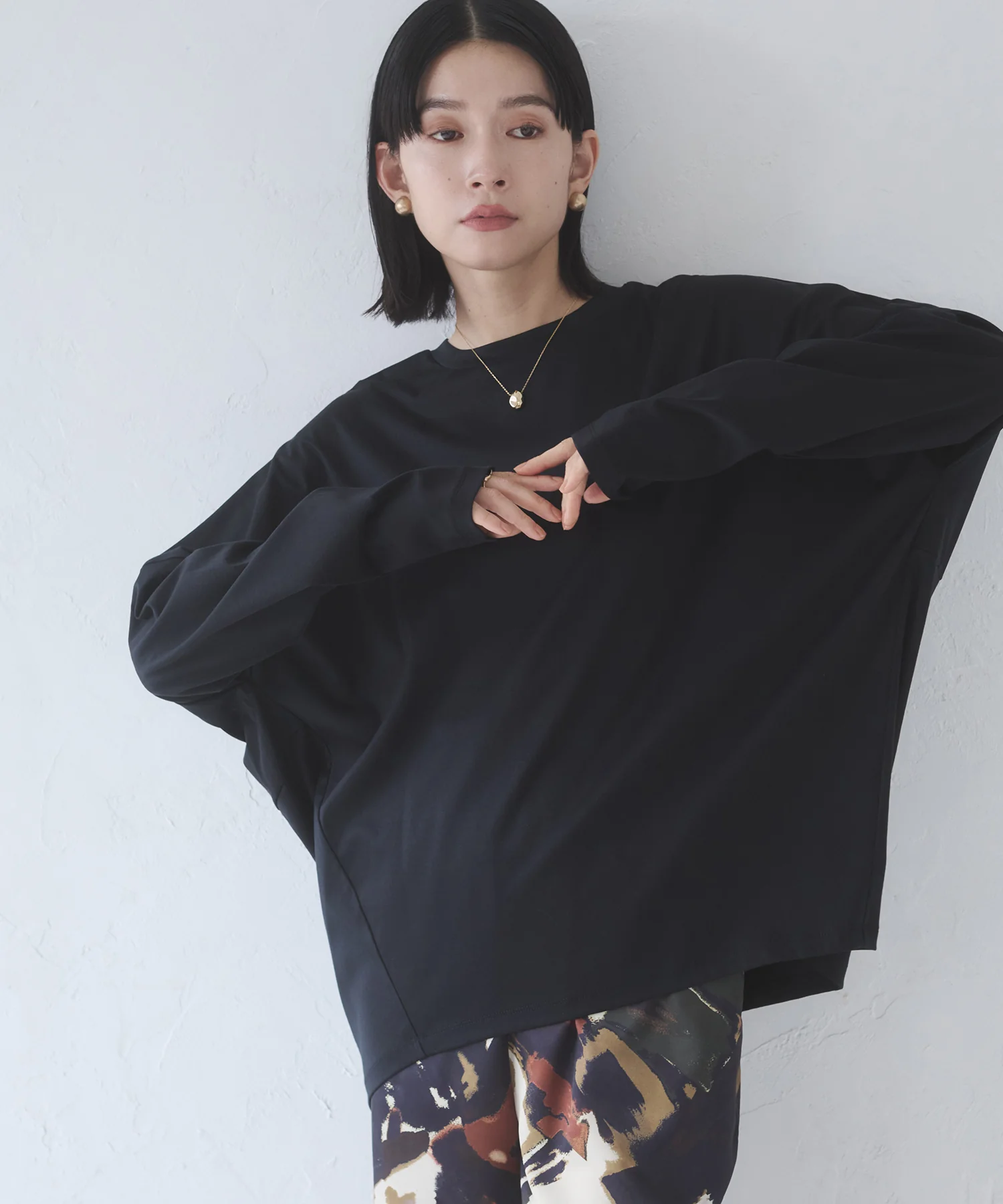 コクーンシルエット ロンT