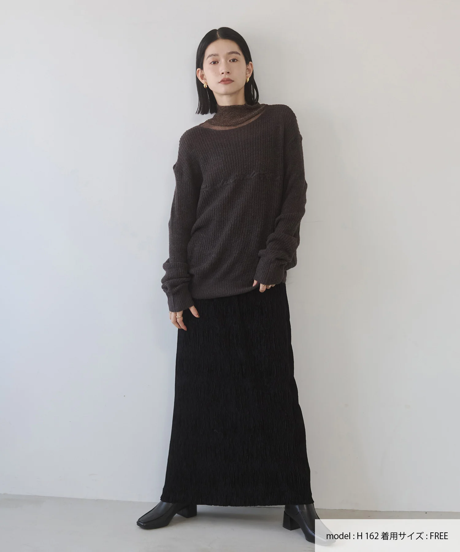 アルパカニット ロゴシアートップス