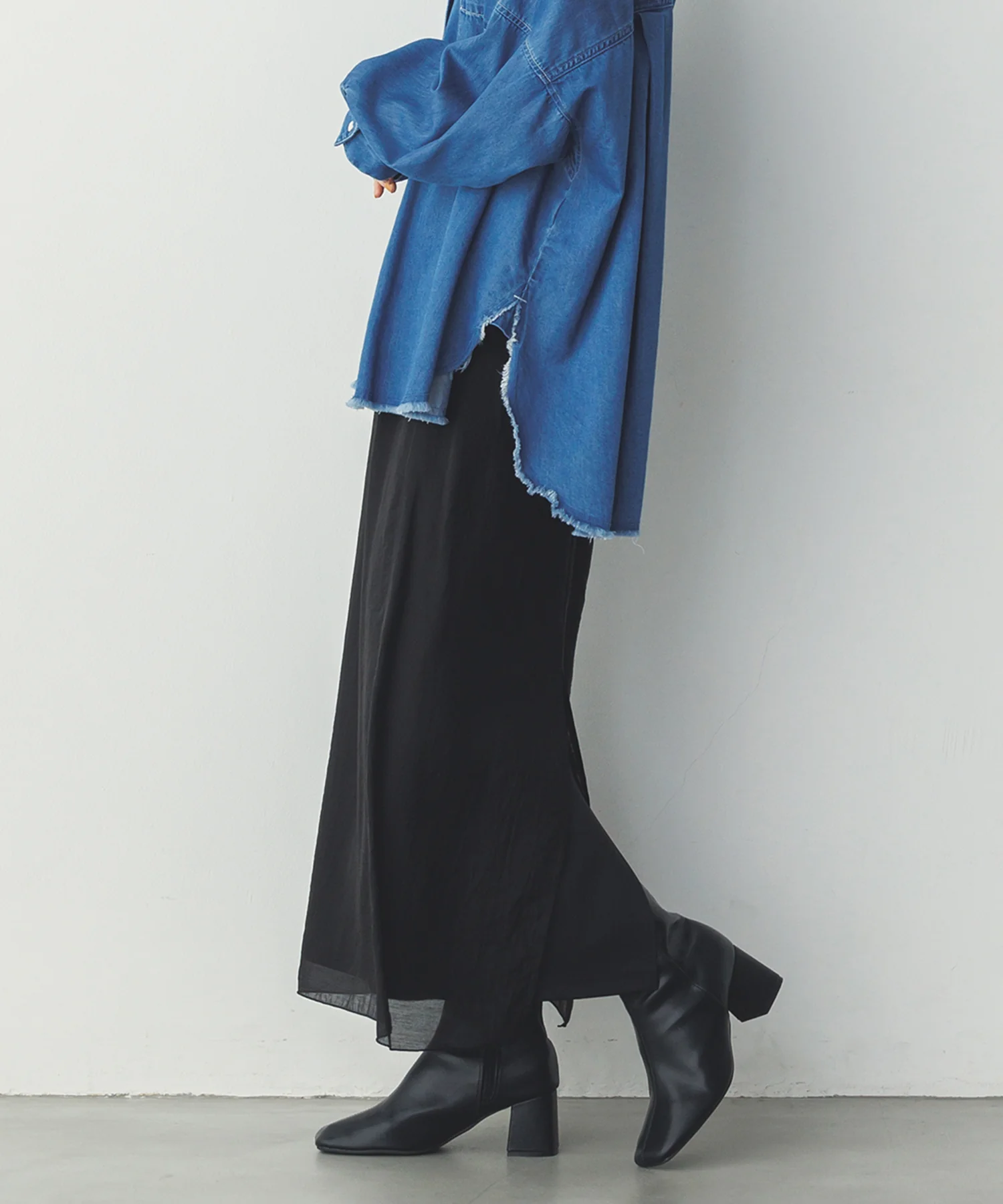 シアーポンチ レイヤードスカートセット