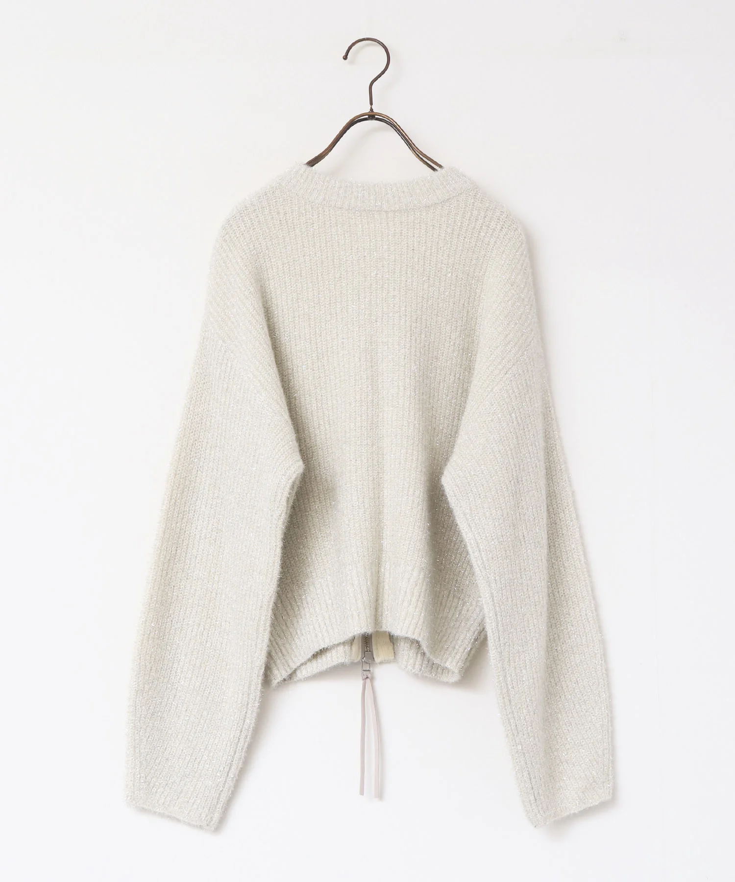 ラメフェザーニット Wジップブルゾン