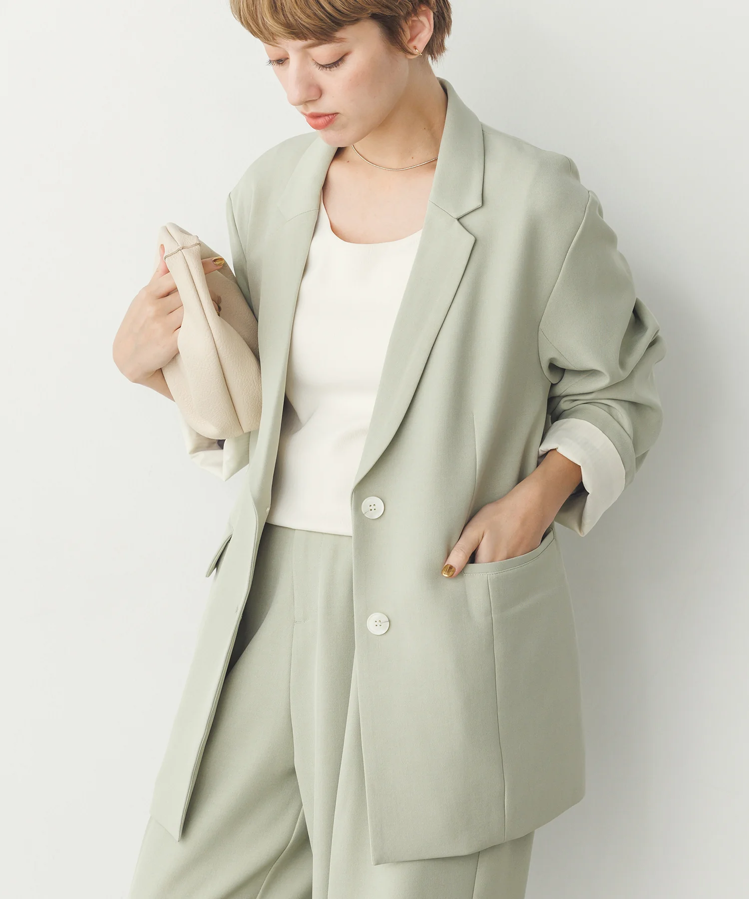 ストレッチポリツイル オーバージャケット