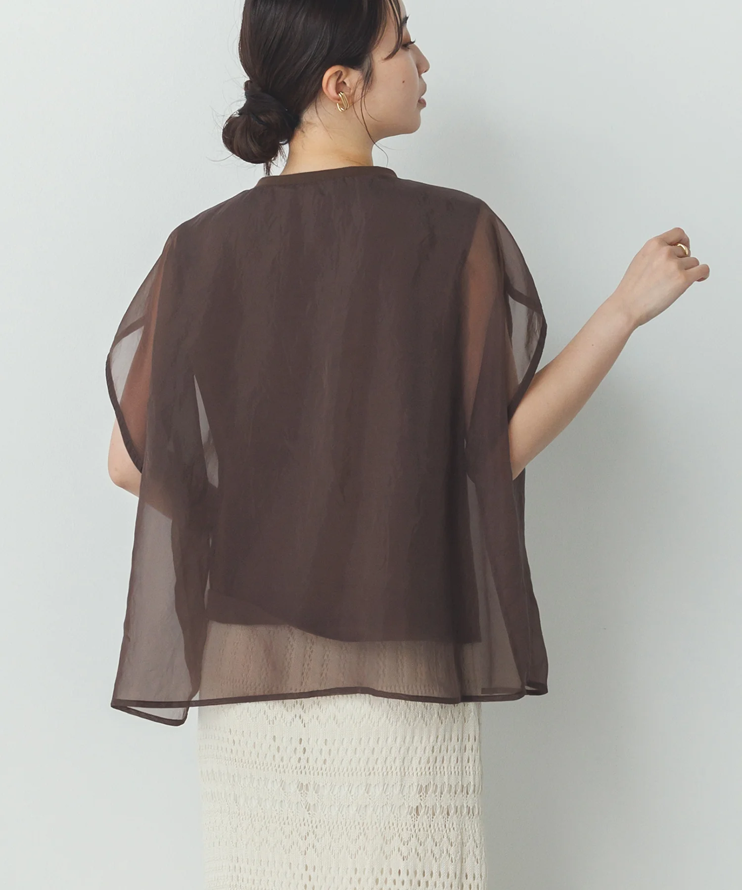 ニュアンス シアーレイヤードトップス