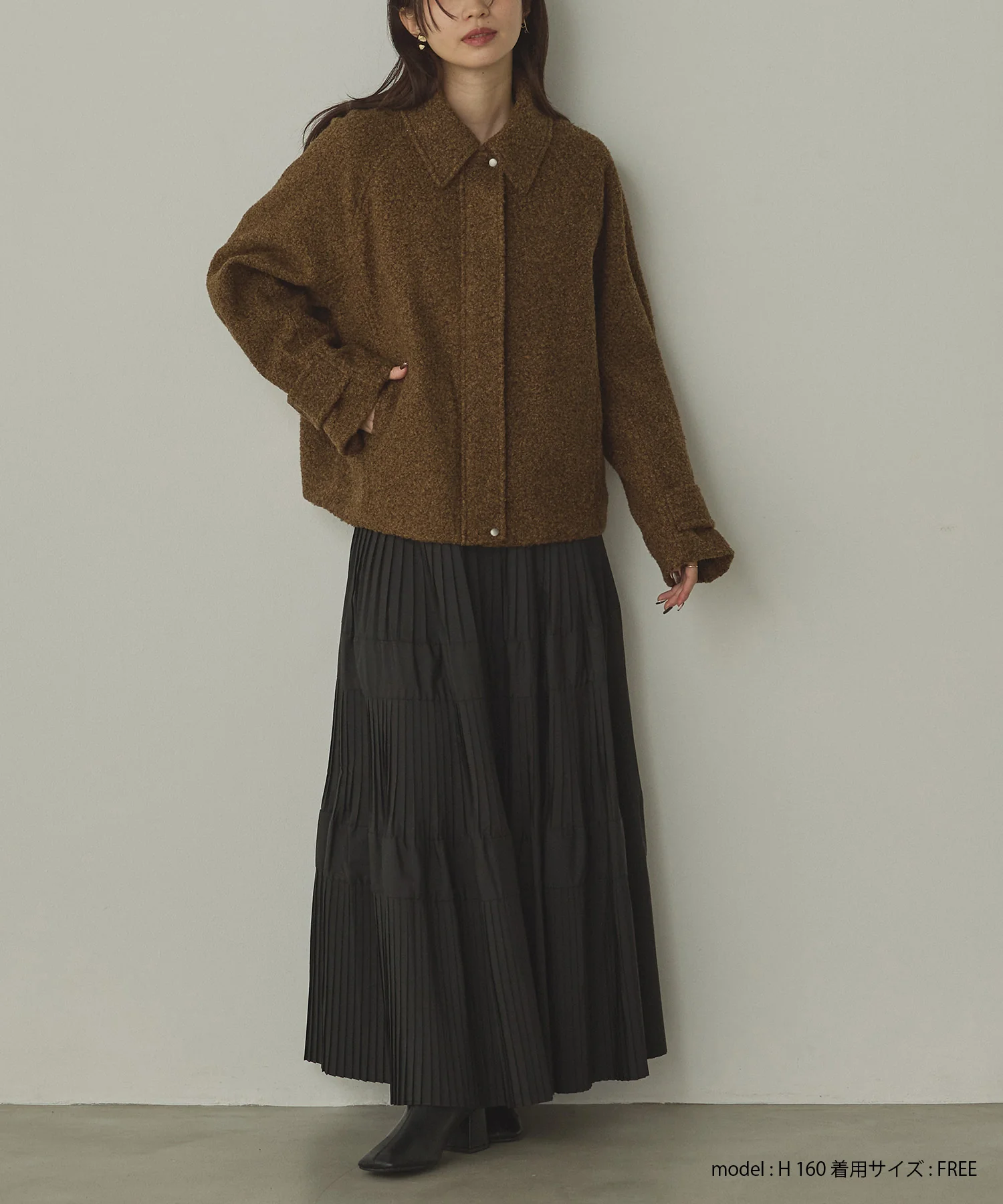 くるくるブークレ ショートブルゾン