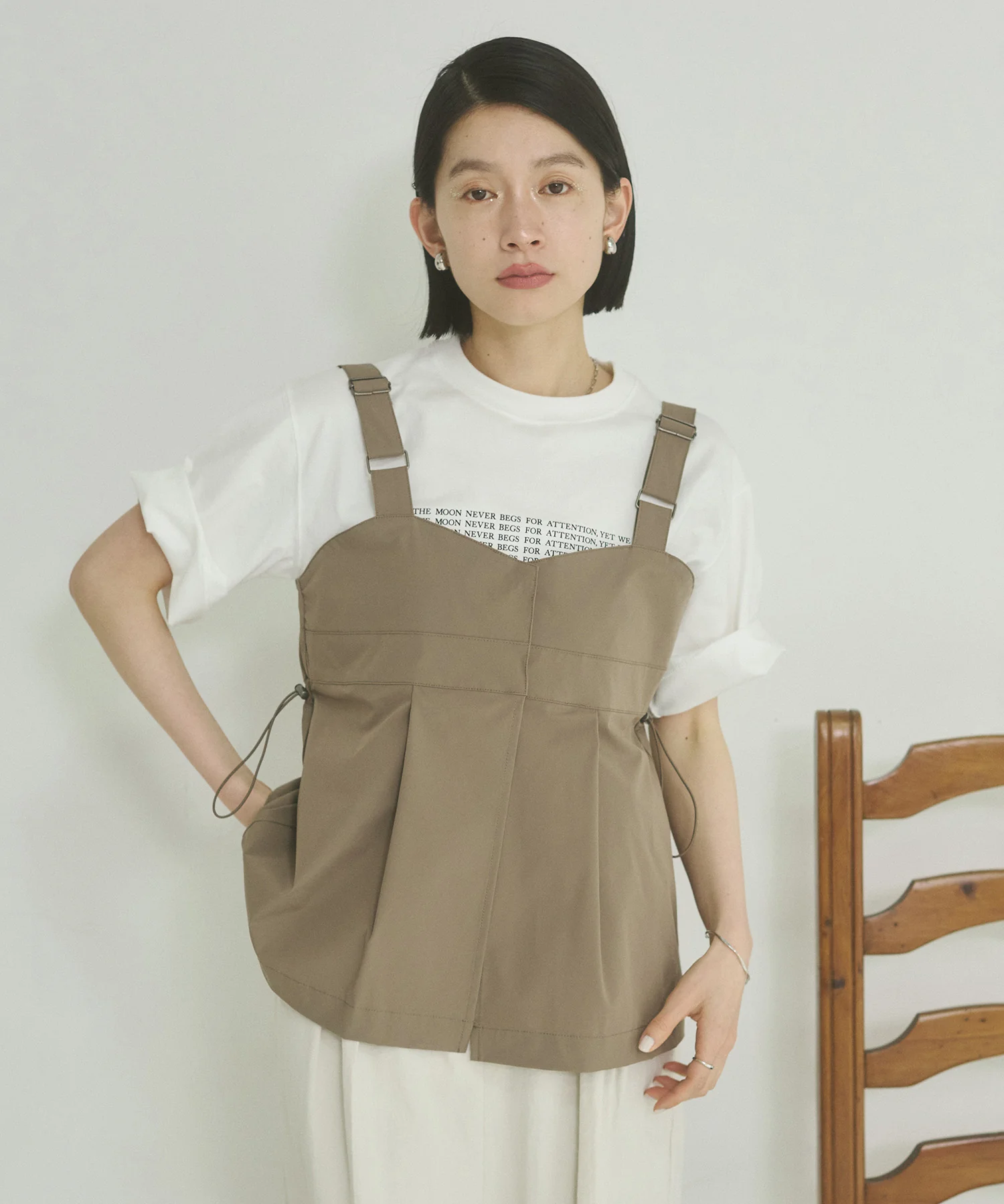 【接触冷感】2WAY バックドロストビスチェ