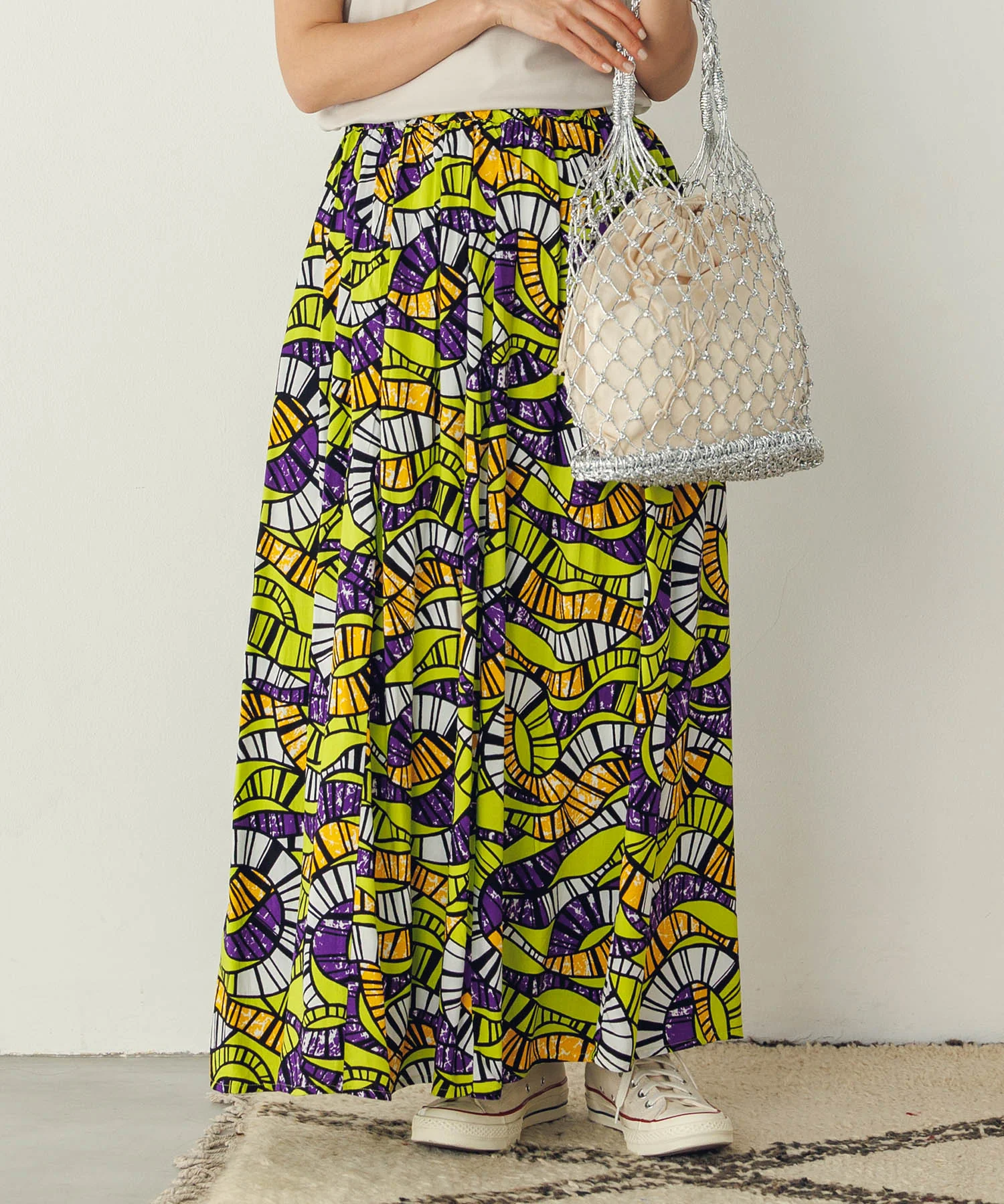 プリントフレアスカート